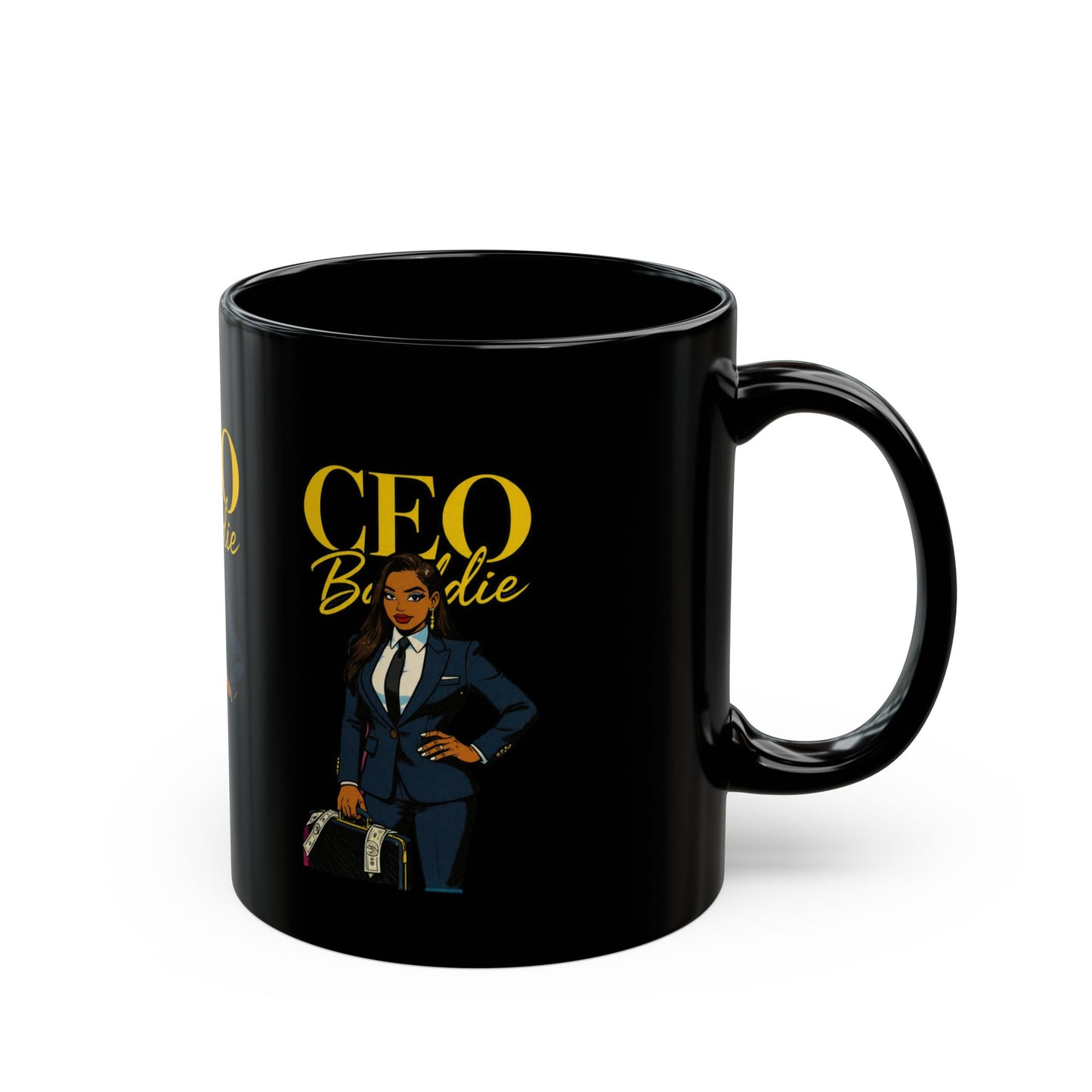 CEO Baddie Black Mug - Perfect Gift for Entrepreneurs, Boss Ladies, Coffee Lovers, Office Decor, Inspirational Drinkware