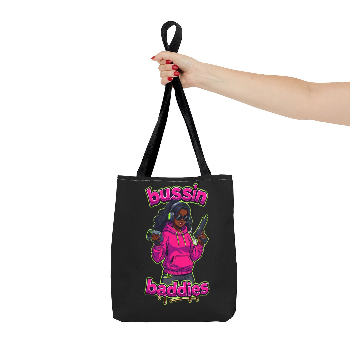 Bussin Baddies Tote Bag, Trendy Carryall, Women's Fashion Accessory, Streetwear Shopping Bag, Gift for Her