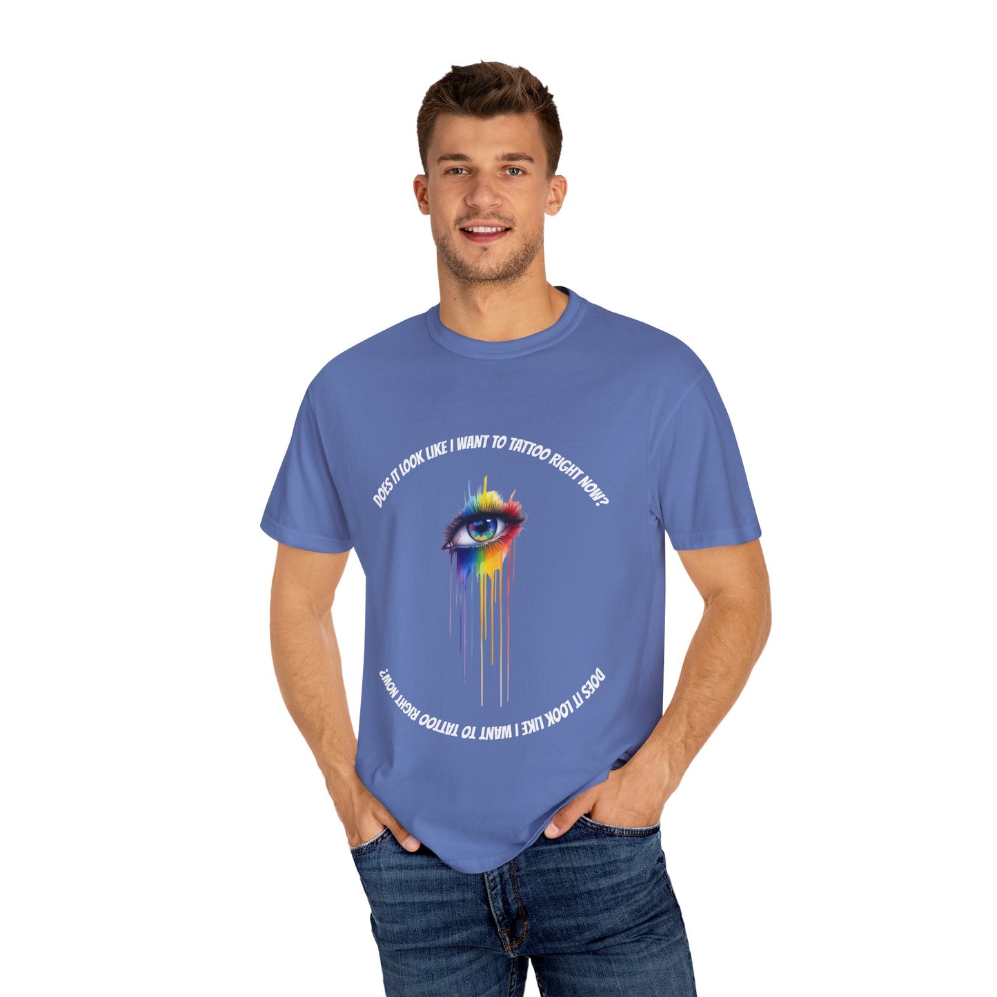 Vibrant Eye Art T-Shirt | Unisex Garment-Dyed Tee, Artistic Apparel, Colorful Fashion, Unique Gift, Everyday Wear