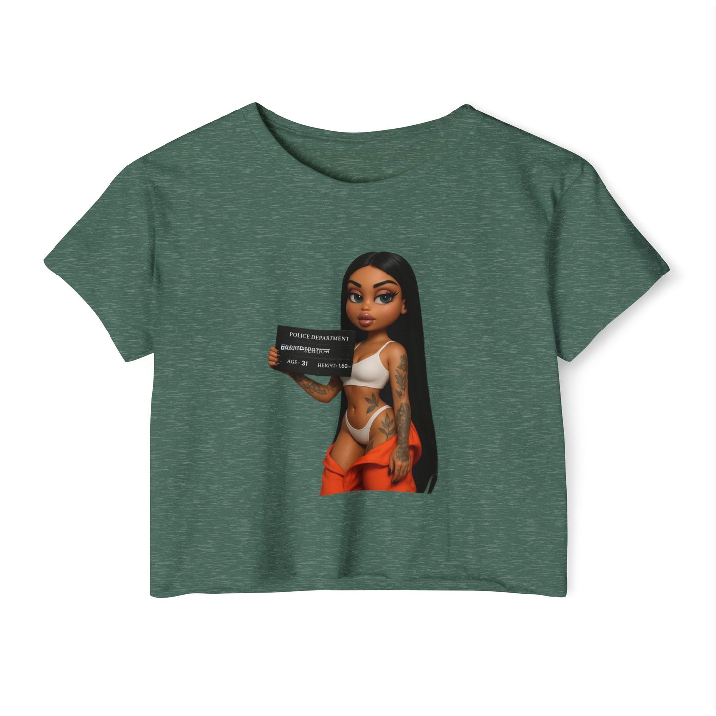 Women’s Festival Crop Top with Playful Graphic | Bohemian Style, Summer Essential, Music Festival Outfit, Casual Wear, Trendy Tee