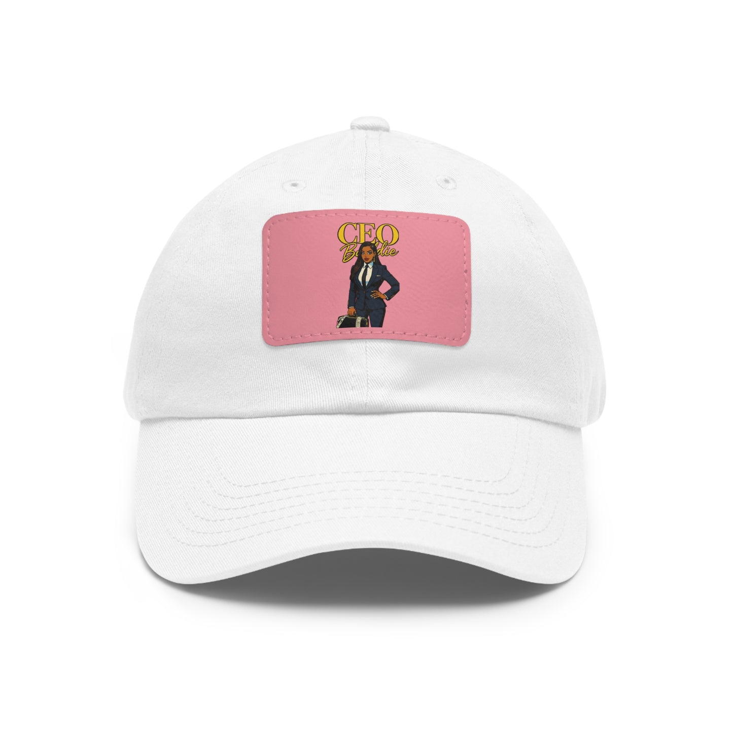 Dad Hat with Leather Patch (Rectangle)