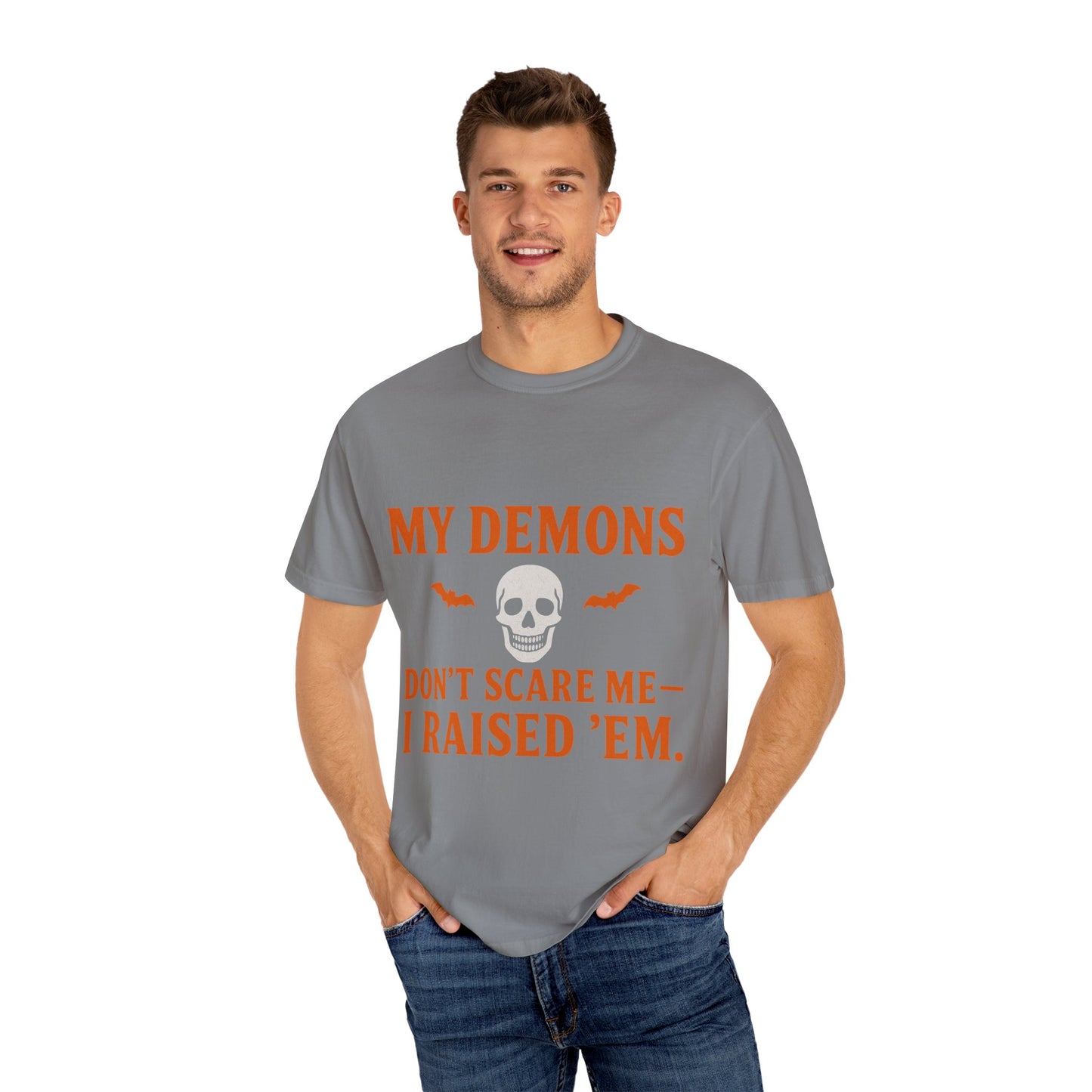 Halloween Themed Unisex T-Shirt with Bats and Humor