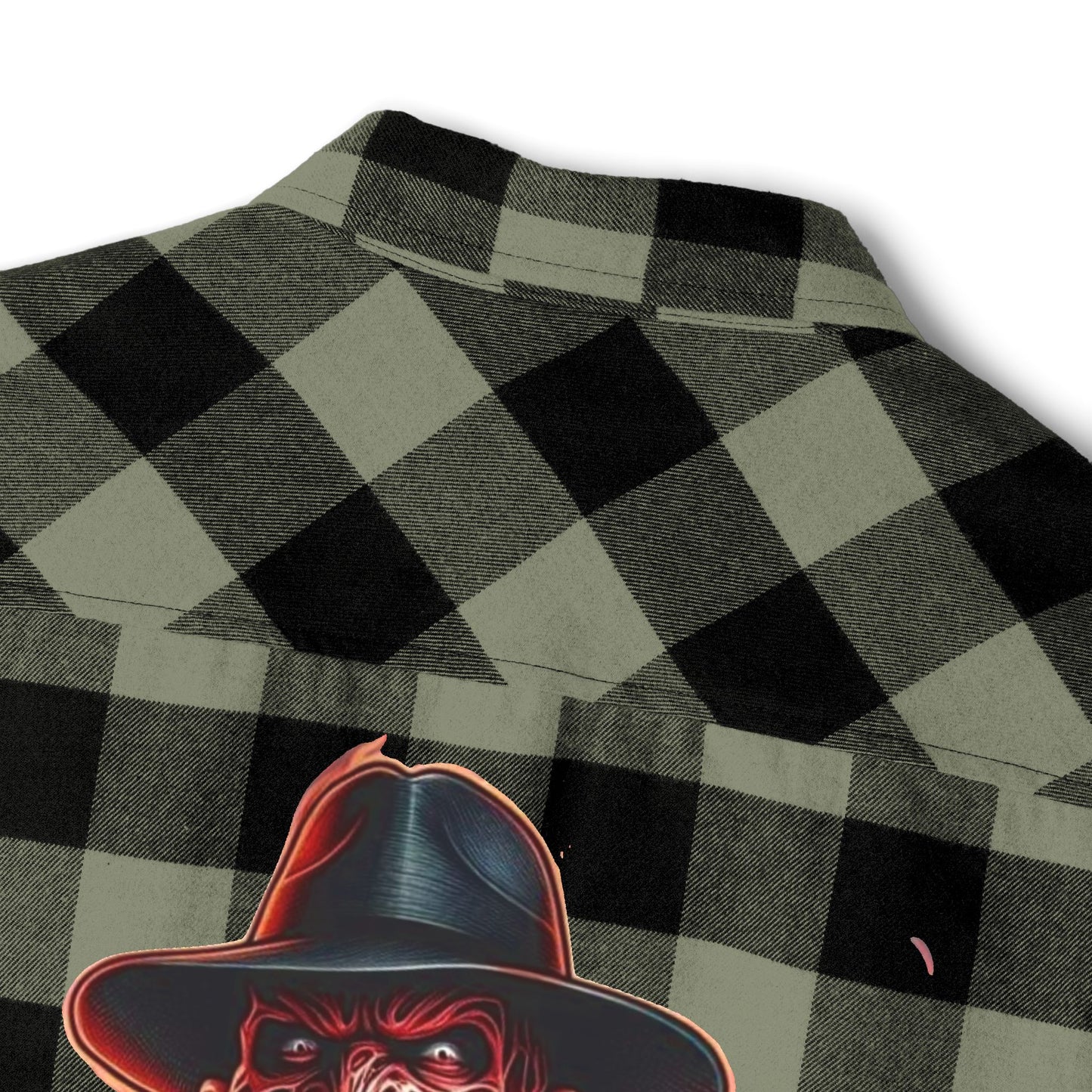 Freddy Krueger Flannel Shirt, Unisex Plaid Shirt, Horror Halloween Apparel, Cozy Casual Wear, Fall Outfits, Movie Lover Gift