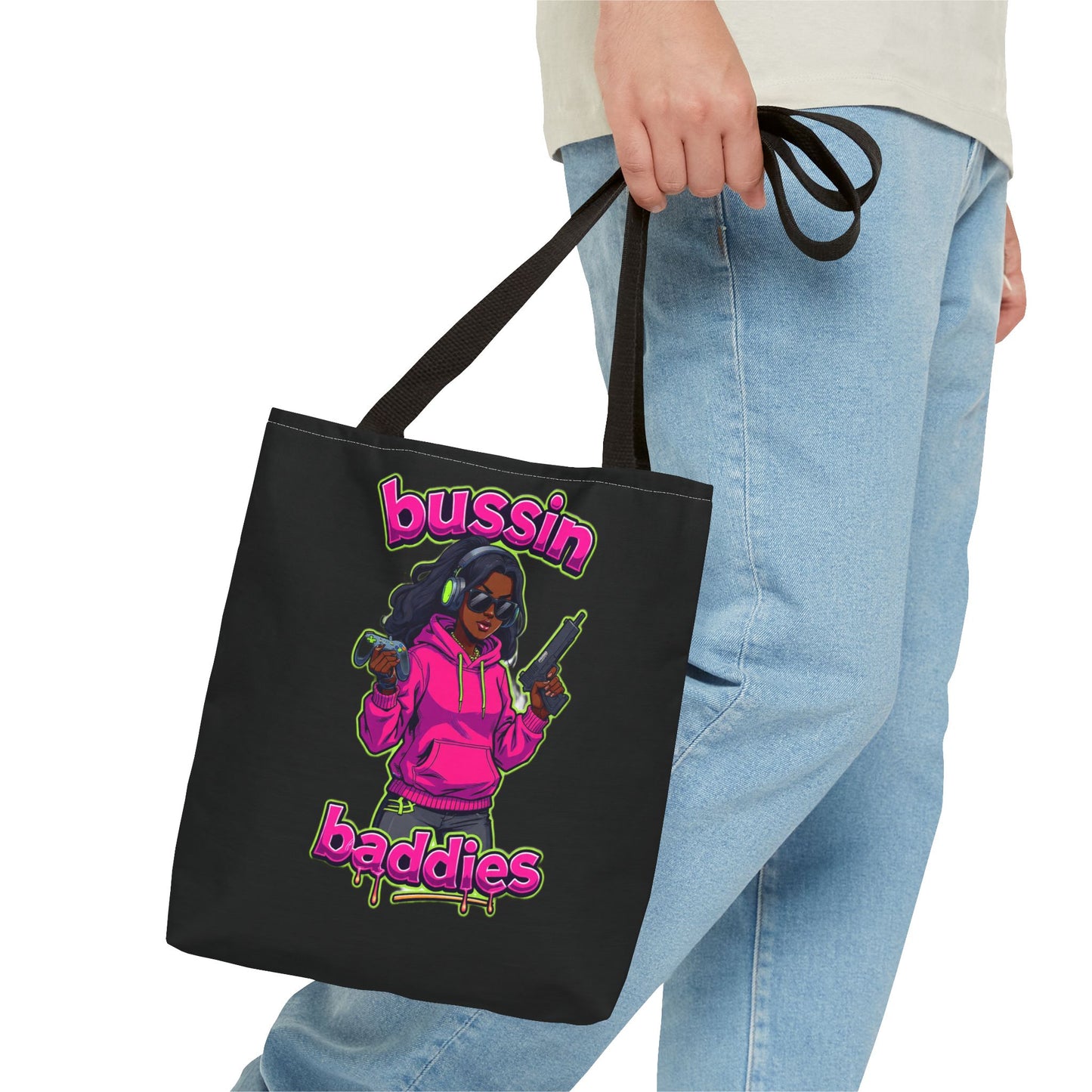 Bussin Baddies Tote Bag, Trendy Carryall, Women's Fashion Accessory, Streetwear Shopping Bag, Gift for Her