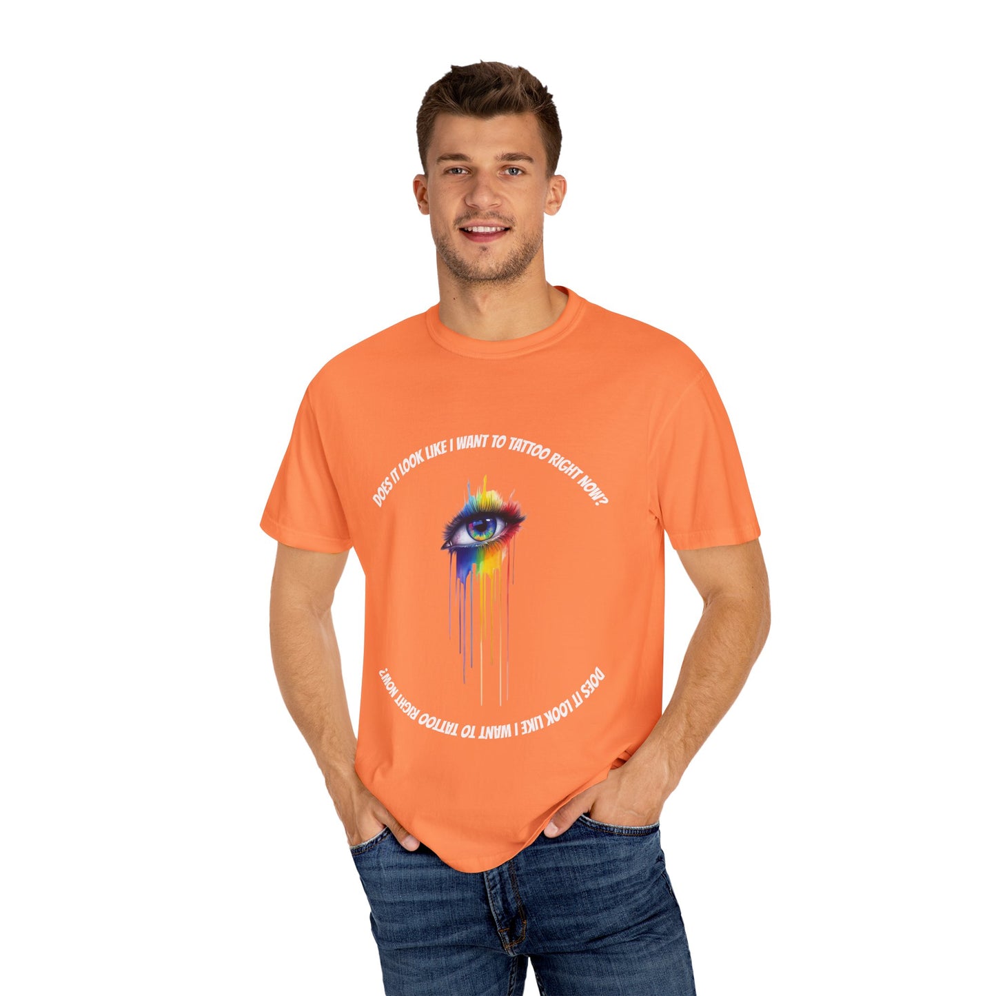 Vibrant Eye Art T-Shirt | Unisex Garment-Dyed Tee, Artistic Apparel, Colorful Fashion, Unique Gift, Everyday Wear
