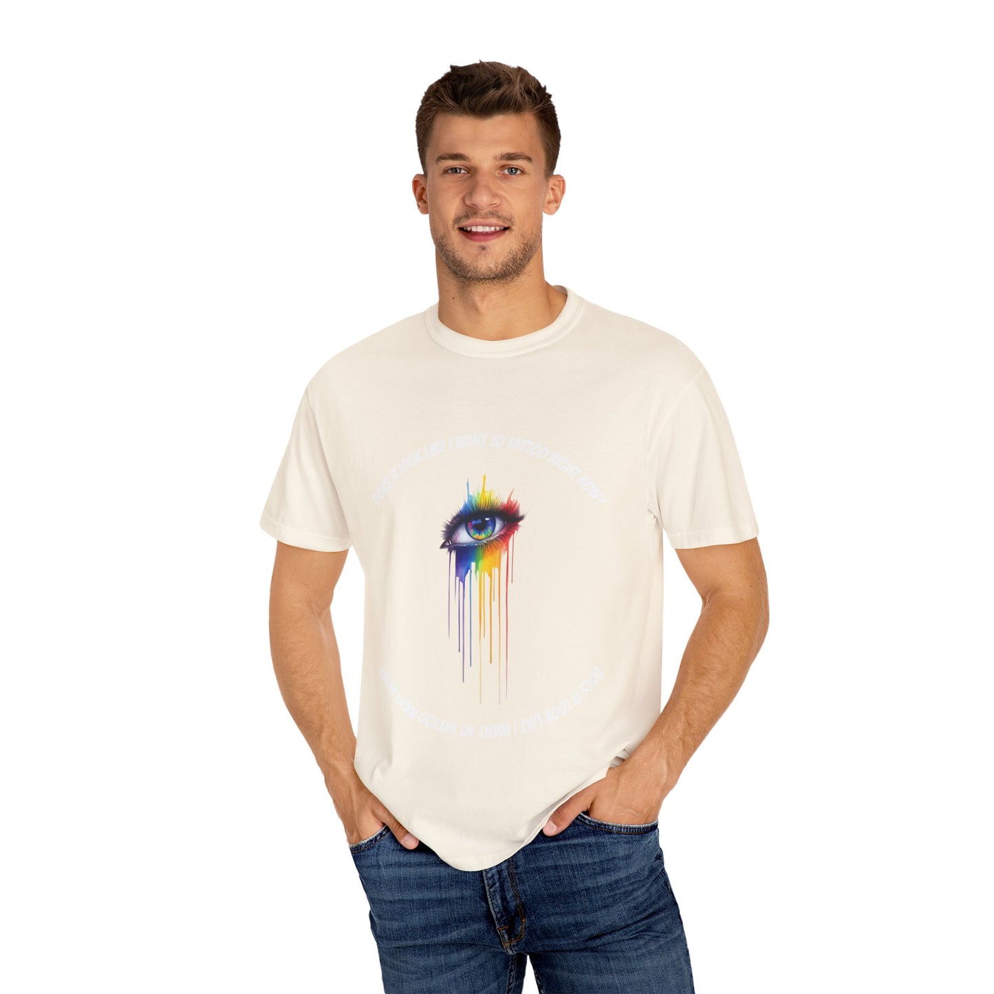 Vibrant Eye Art T-Shirt | Unisex Garment-Dyed Tee, Artistic Apparel, Colorful Fashion, Unique Gift, Everyday Wear