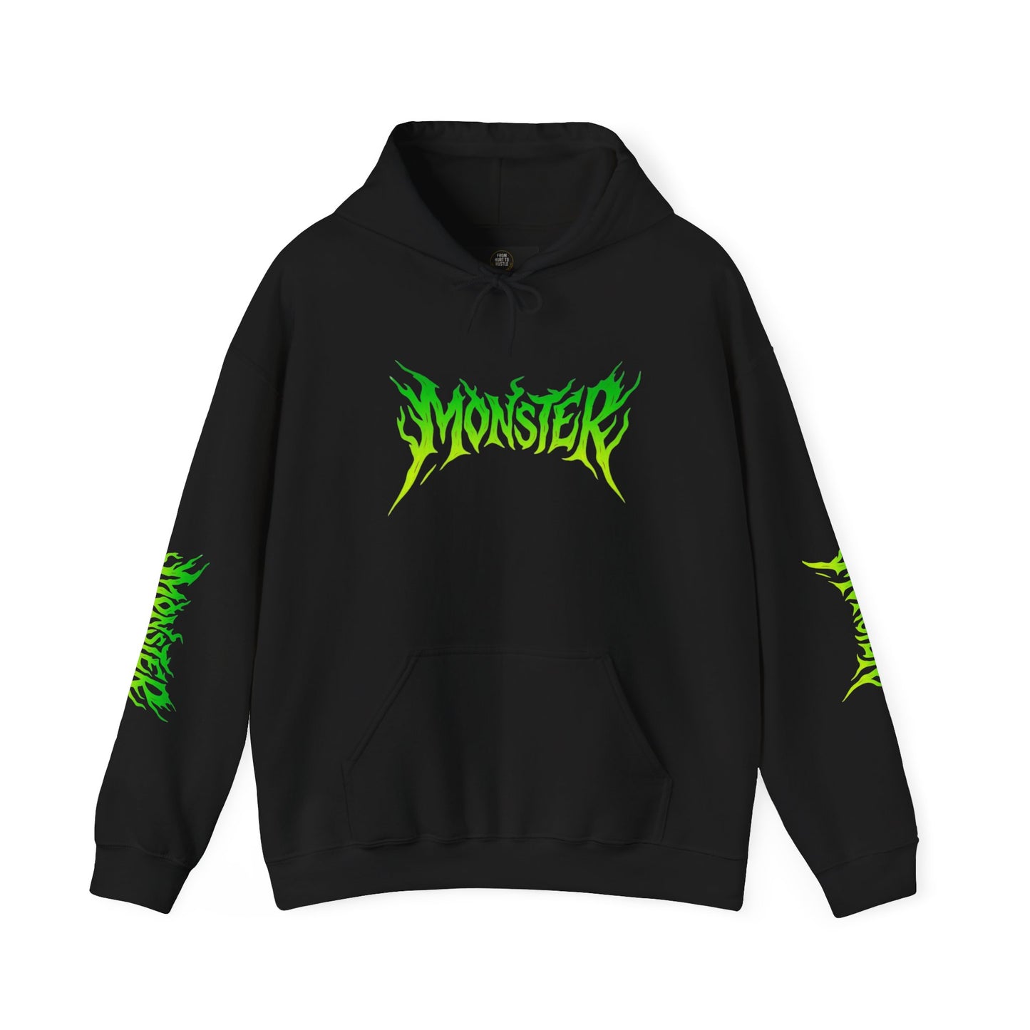 Monster Vibe Unisex Hooded Sweatshirt, Streetwear, Casual Hoodie, Graphic Sweatshirt, Cool Gift, Halloween Apparel, Everyday Wear