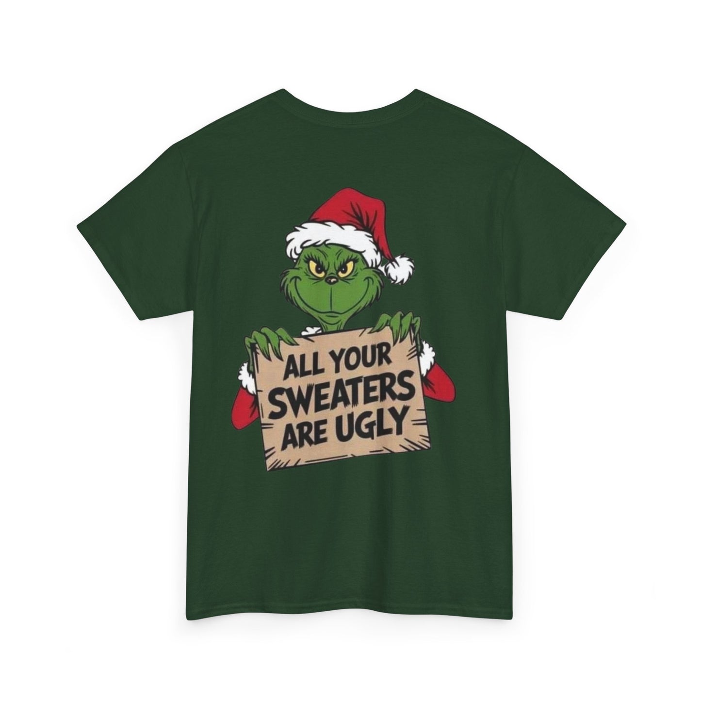 Grinchmas Ugly Sweater Tee, Christmas T-Shirt, Holiday Gift, Funny Tee, Unisex Cotton Shirt, Christmas Party, Grinch Lovers
