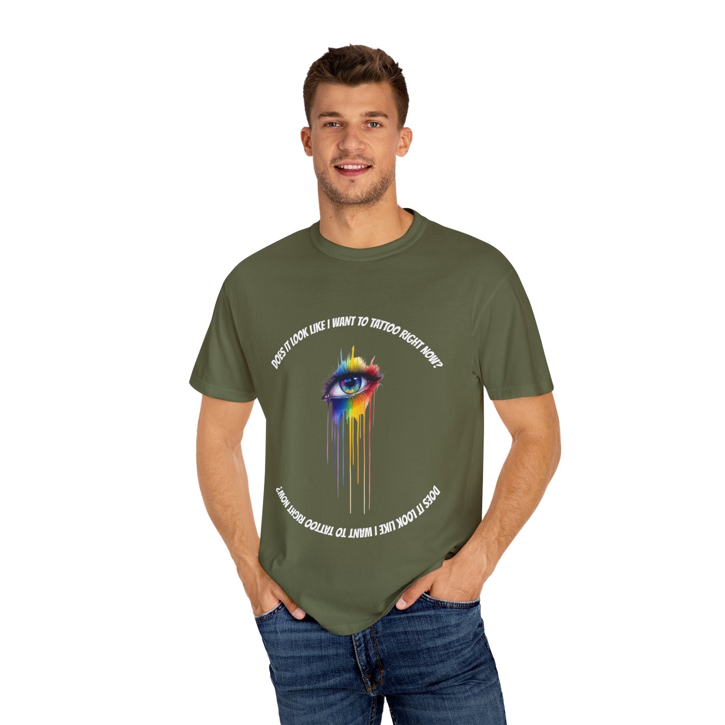 Vibrant Eye Art T-Shirt | Unisex Garment-Dyed Tee, Artistic Apparel, Colorful Fashion, Unique Gift, Everyday Wear