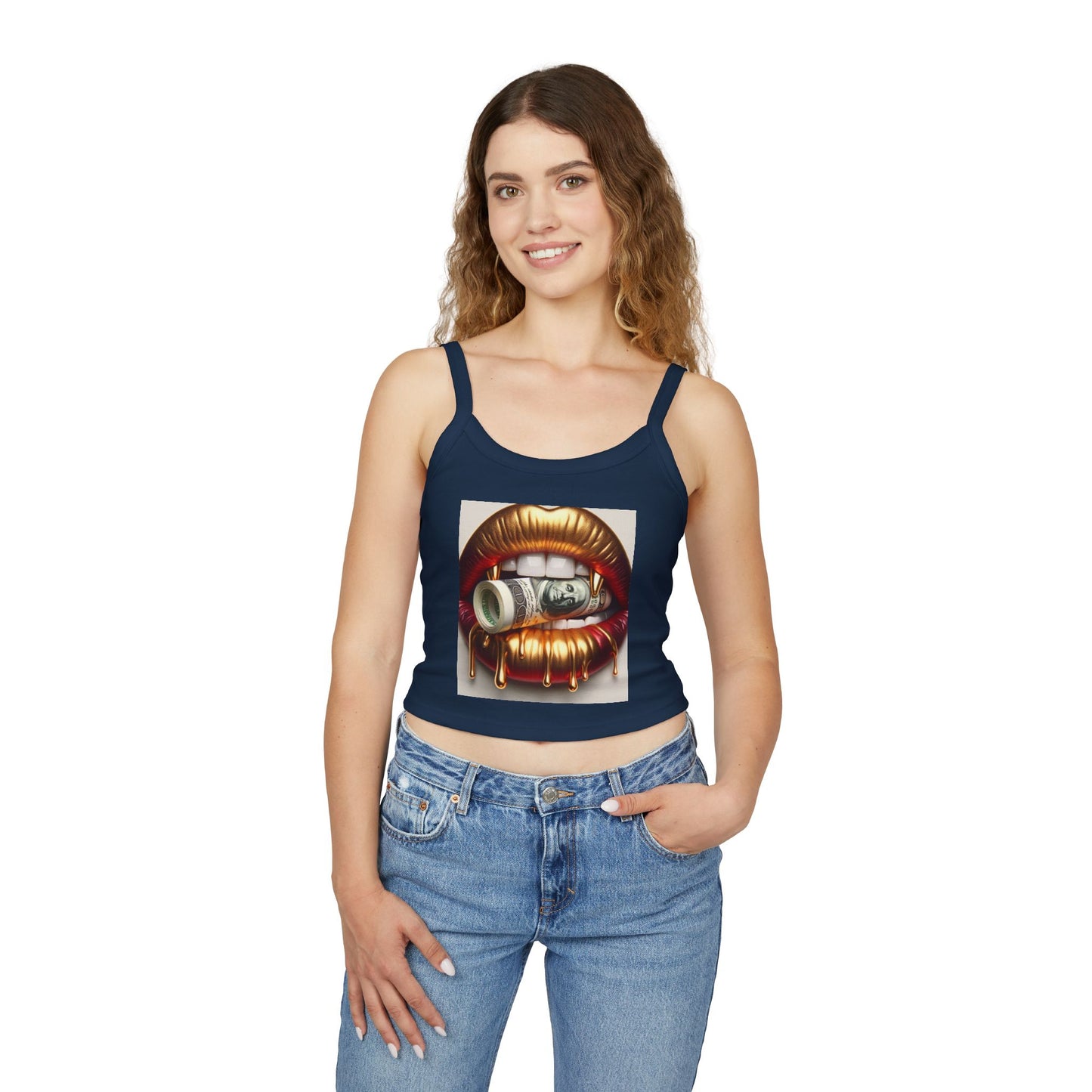 Bold Statement Women's Spaghetti Strap Tank Top, Graphic Tank, Summer Outfit, Party Wear, Streetwear Essential