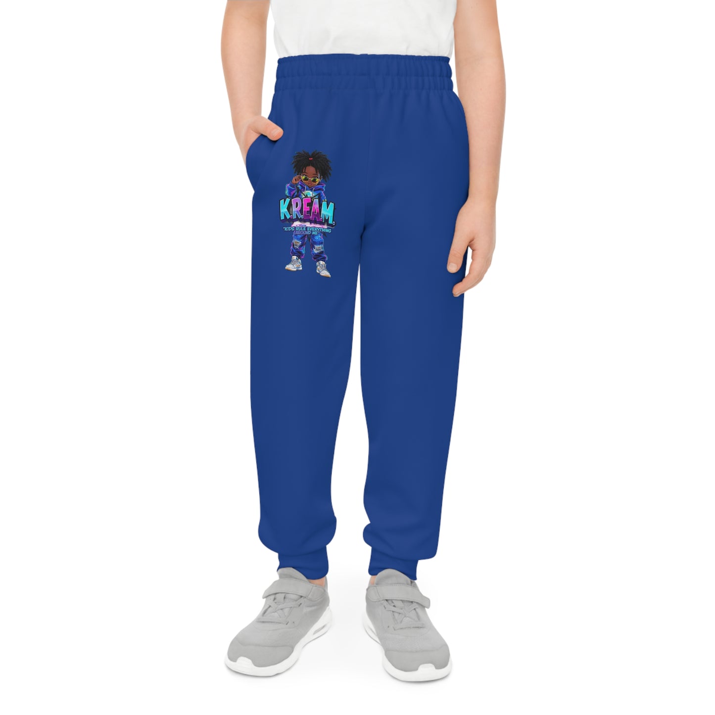 Youth Joggers with KREAM Design | Trendy Pants for Kids, Comfortable Lounge Wear, Casual Sportswear, Gift for Birthdays, Everyday Style