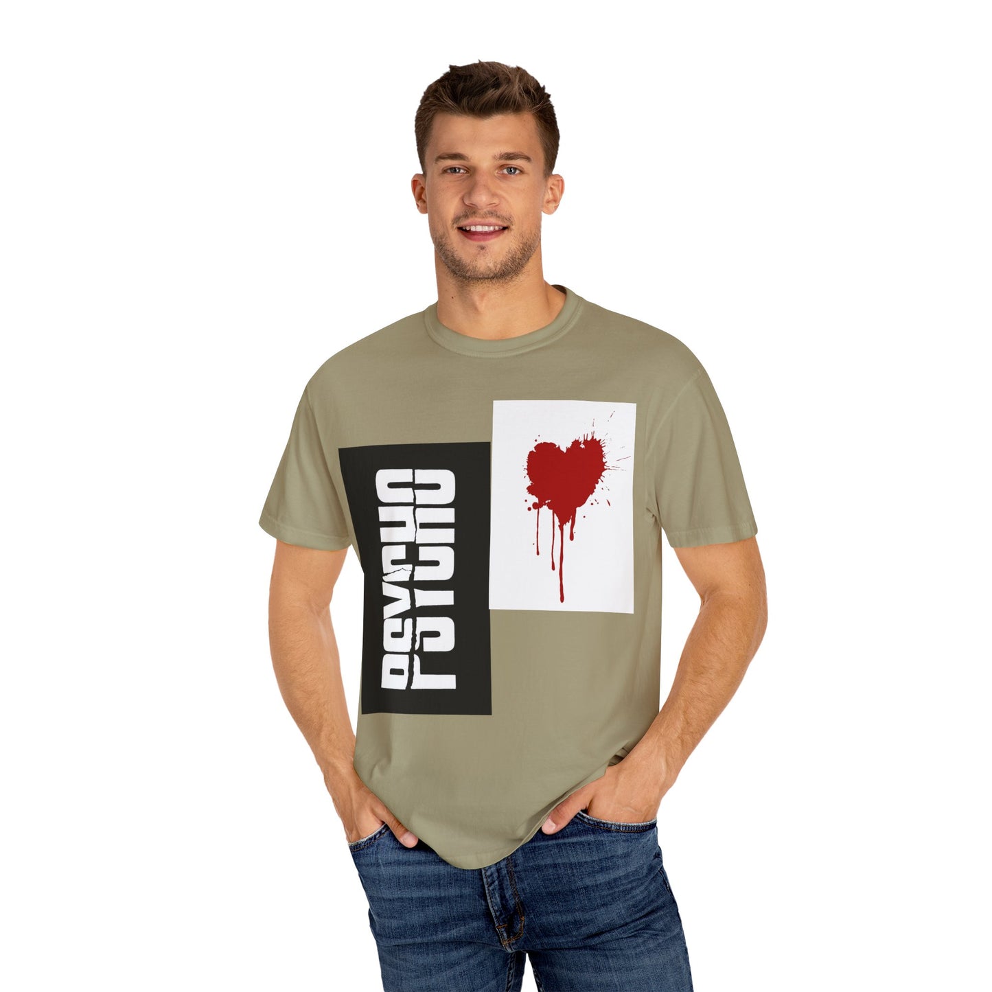Psycho Heart Graphic T-shirt, Cool Unisex Tee, Casual Streetwear, Gift for Him or Her, Halloween Apparel, Edgy Fashion Statement