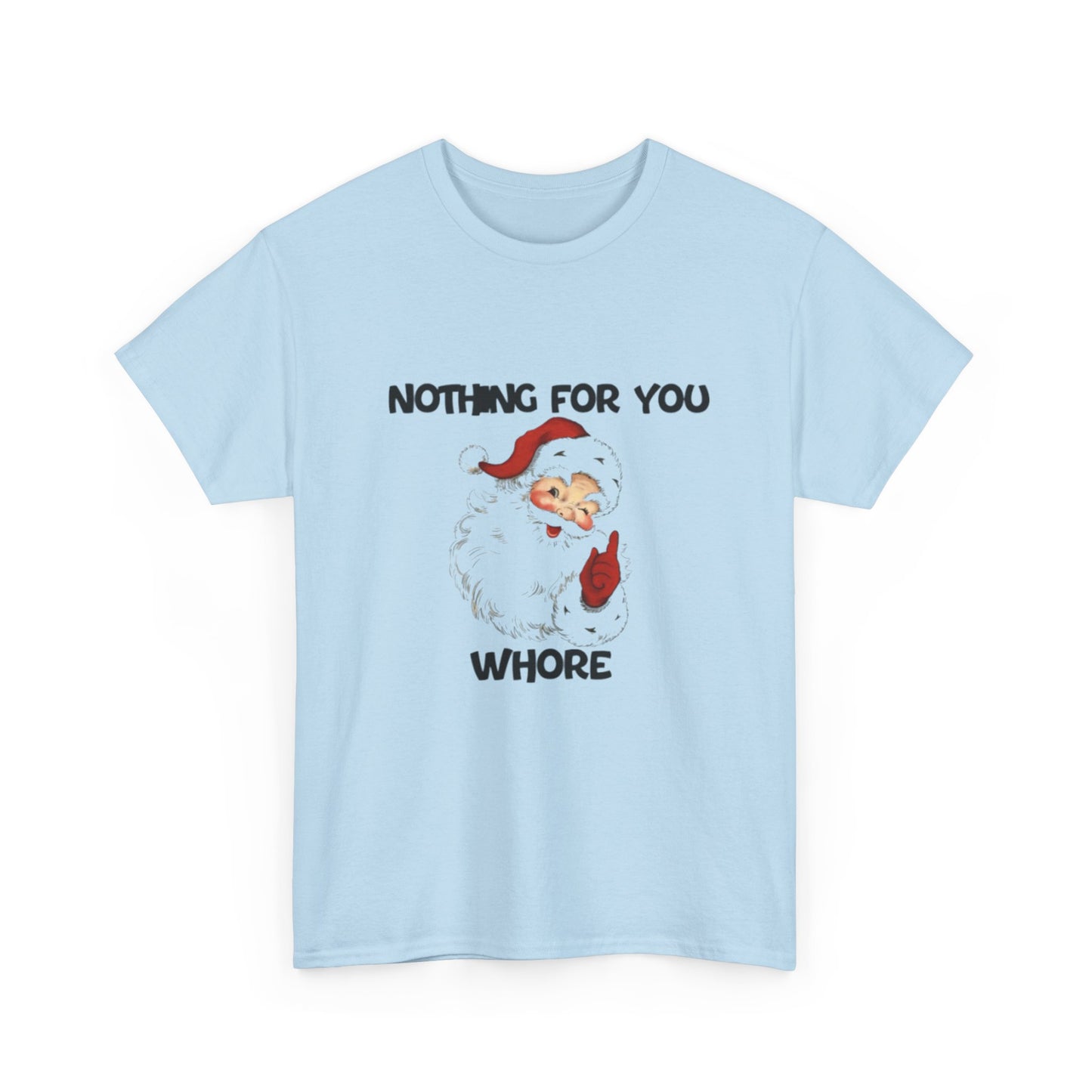 Funny Santa Claus Tee, Unisex Heavy Cotton Tee, Holiday Humor Shirt, Christmas Gift for Friends, Casual Wear