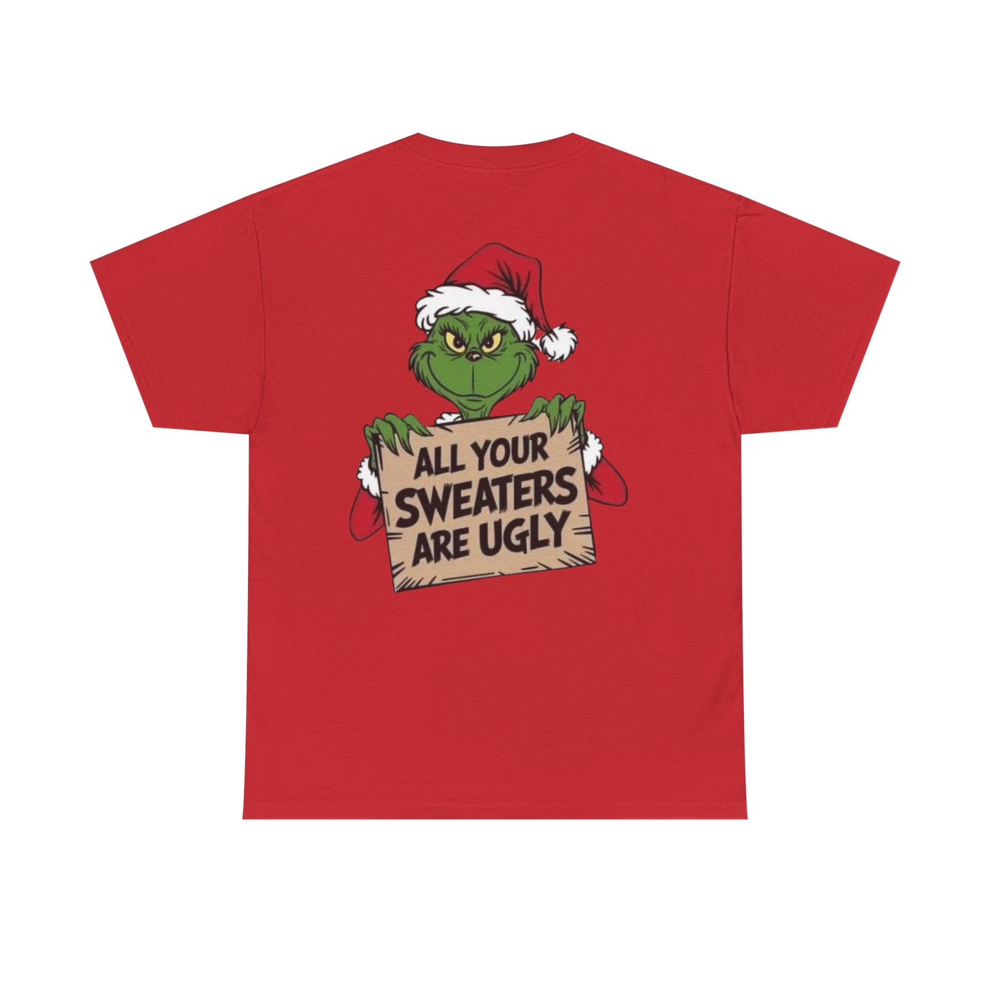 Grinchmas Ugly Sweater Tee, Christmas T-Shirt, Holiday Gift, Funny Tee, Unisex Cotton Shirt, Christmas Party, Grinch Lovers
