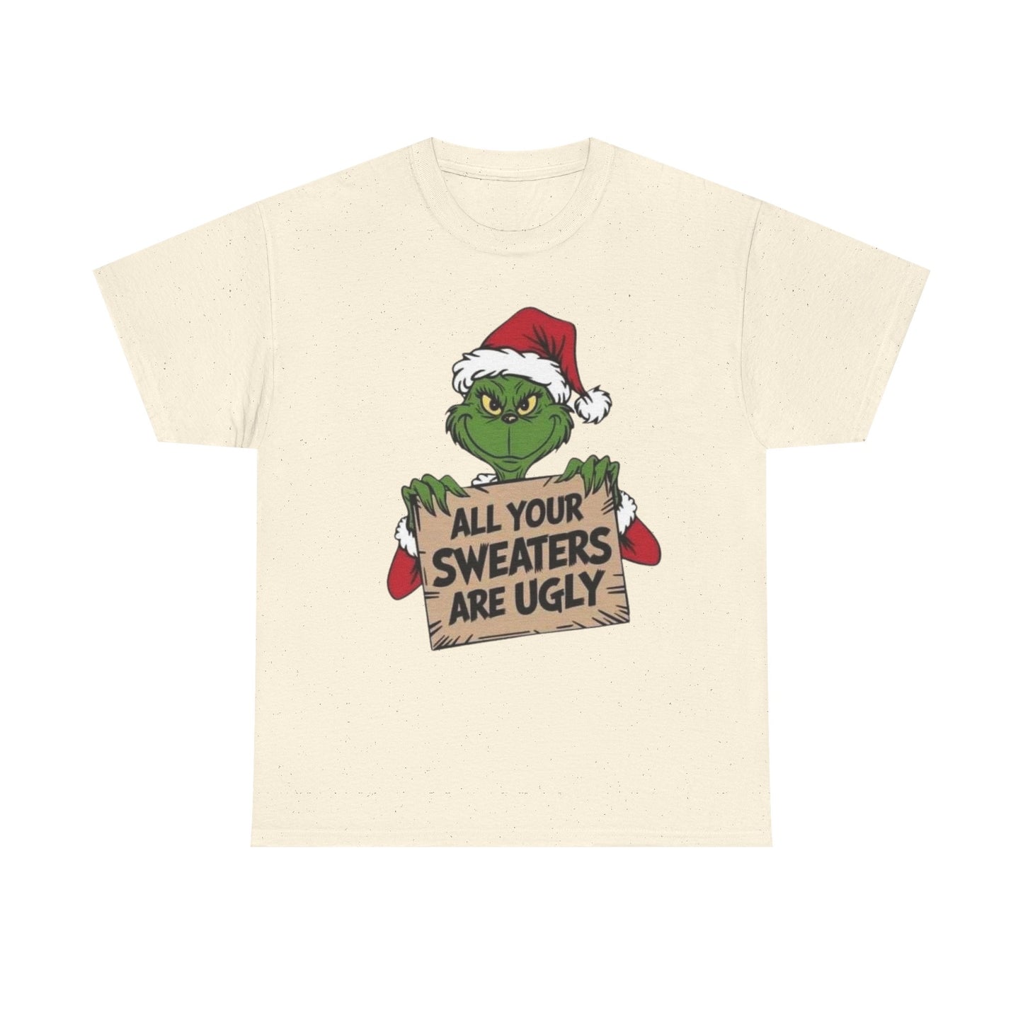 Grinchmas Ugly Sweater Tee, Christmas T-Shirt, Holiday Gift, Funny Tee, Unisex Cotton Shirt, Christmas Party, Grinch Lovers