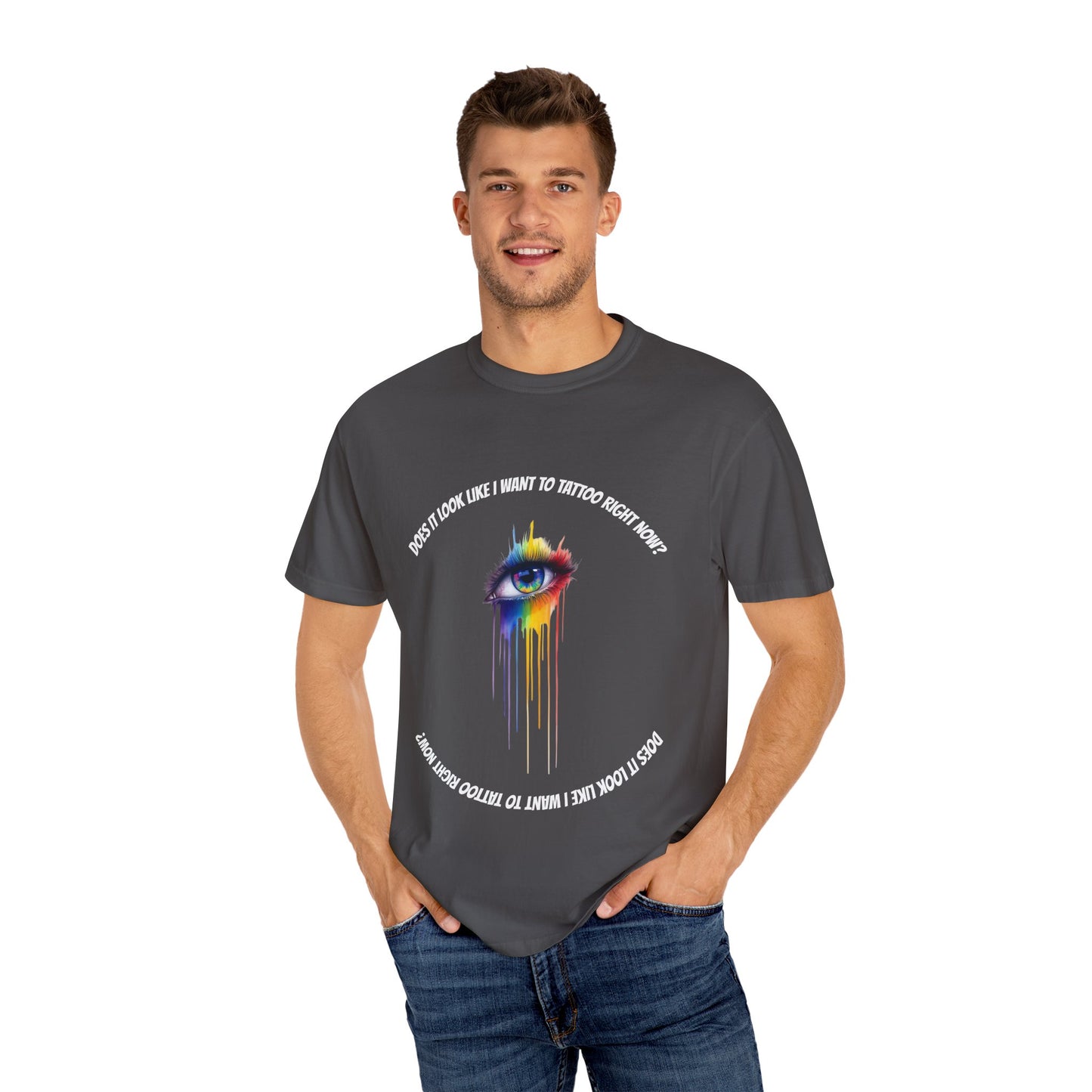 Vibrant Eye Art T-Shirt | Unisex Garment-Dyed Tee, Artistic Apparel, Colorful Fashion, Unique Gift, Everyday Wear