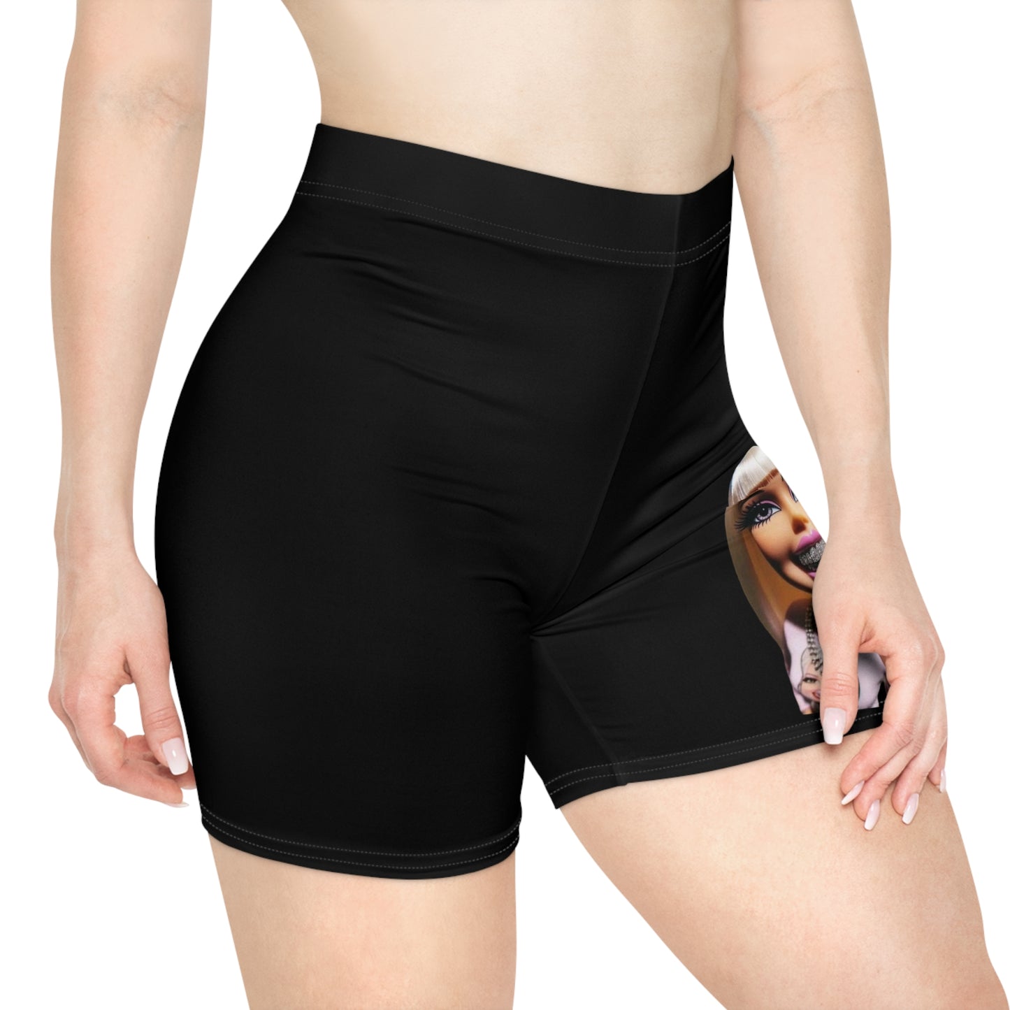 Bold Women's Biker Shorts with Fun Graphic, Workout Shorts, Casual Activewear, Summer Essentials, Festival Fashion, Gift Idea