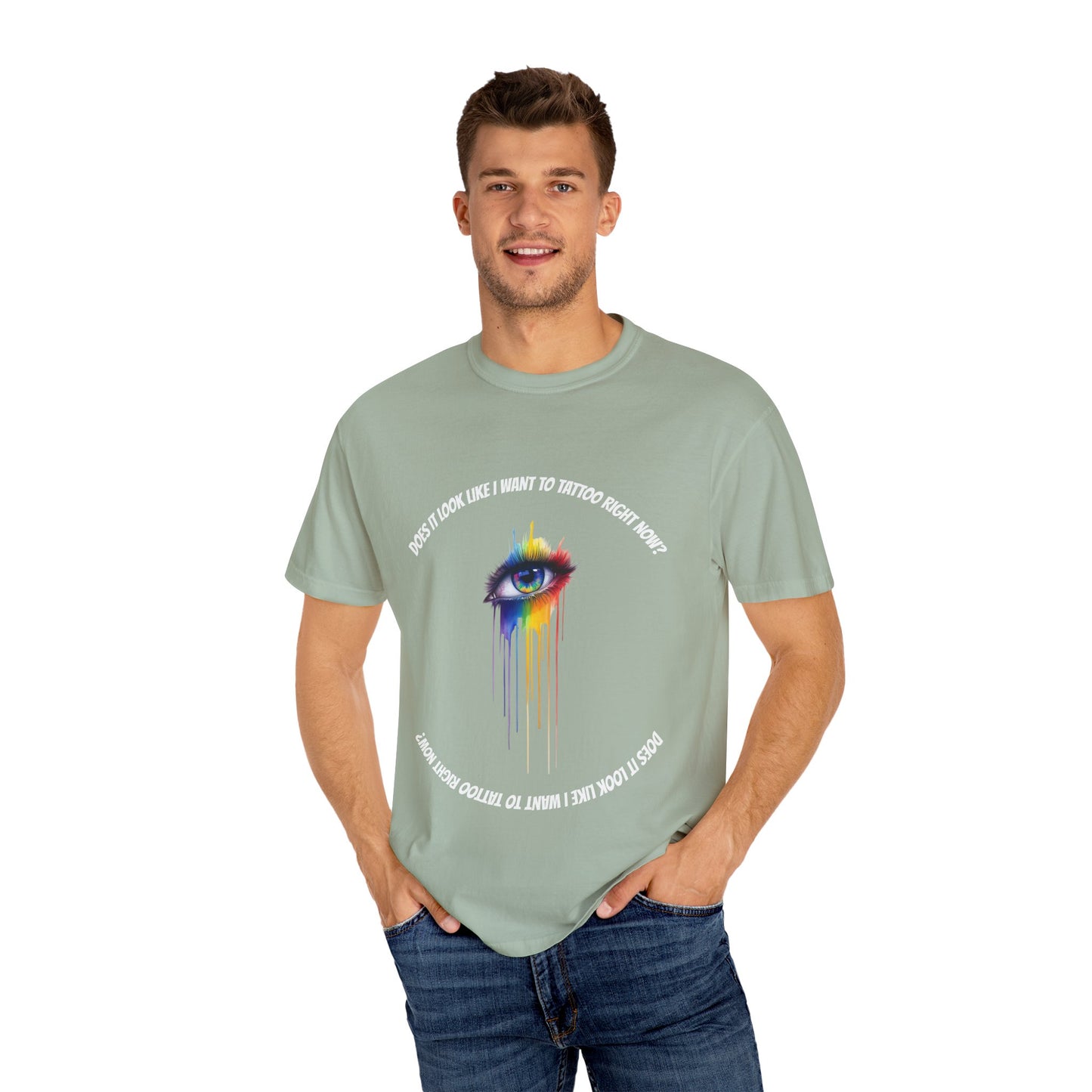Vibrant Eye Art T-Shirt | Unisex Garment-Dyed Tee, Artistic Apparel, Colorful Fashion, Unique Gift, Everyday Wear