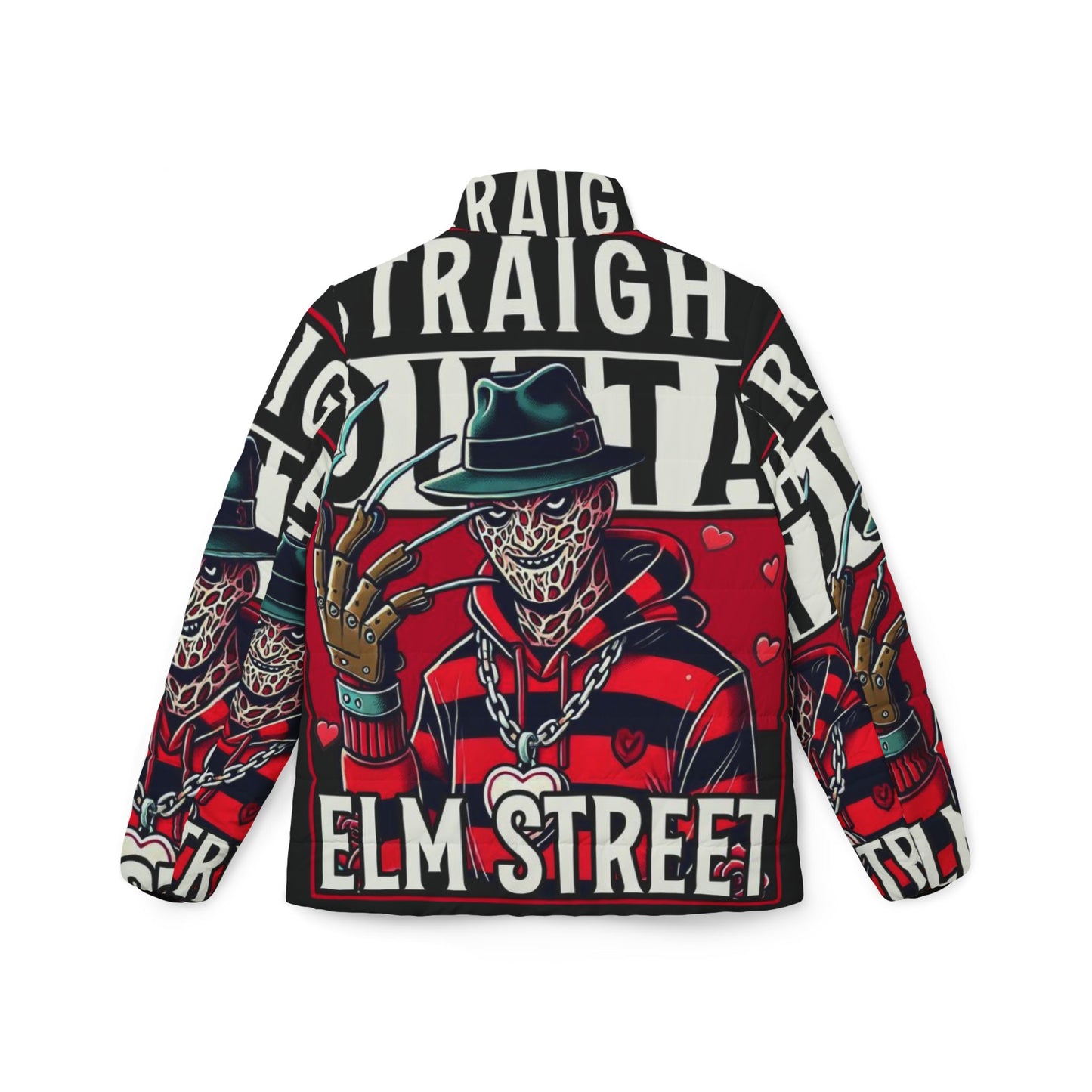 Horror Fan Women’s Puffer Jacket, Halloween Outerwear, Streetwear, Gift for Friends, Autumn Style