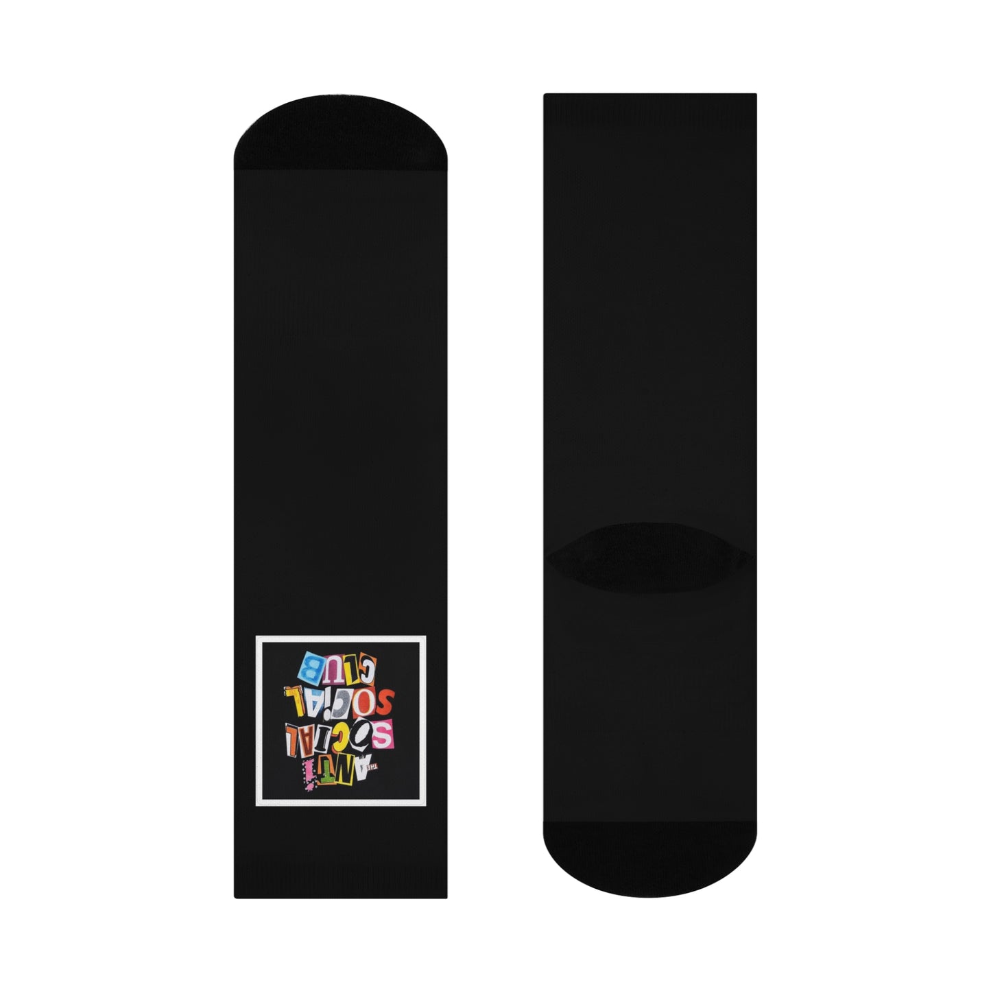 Anti Social Social Club Socks, Cushioned Crew Socks, Cozy Footwear, Trendy Accessories, Gift for Friends, Street Style Fashion