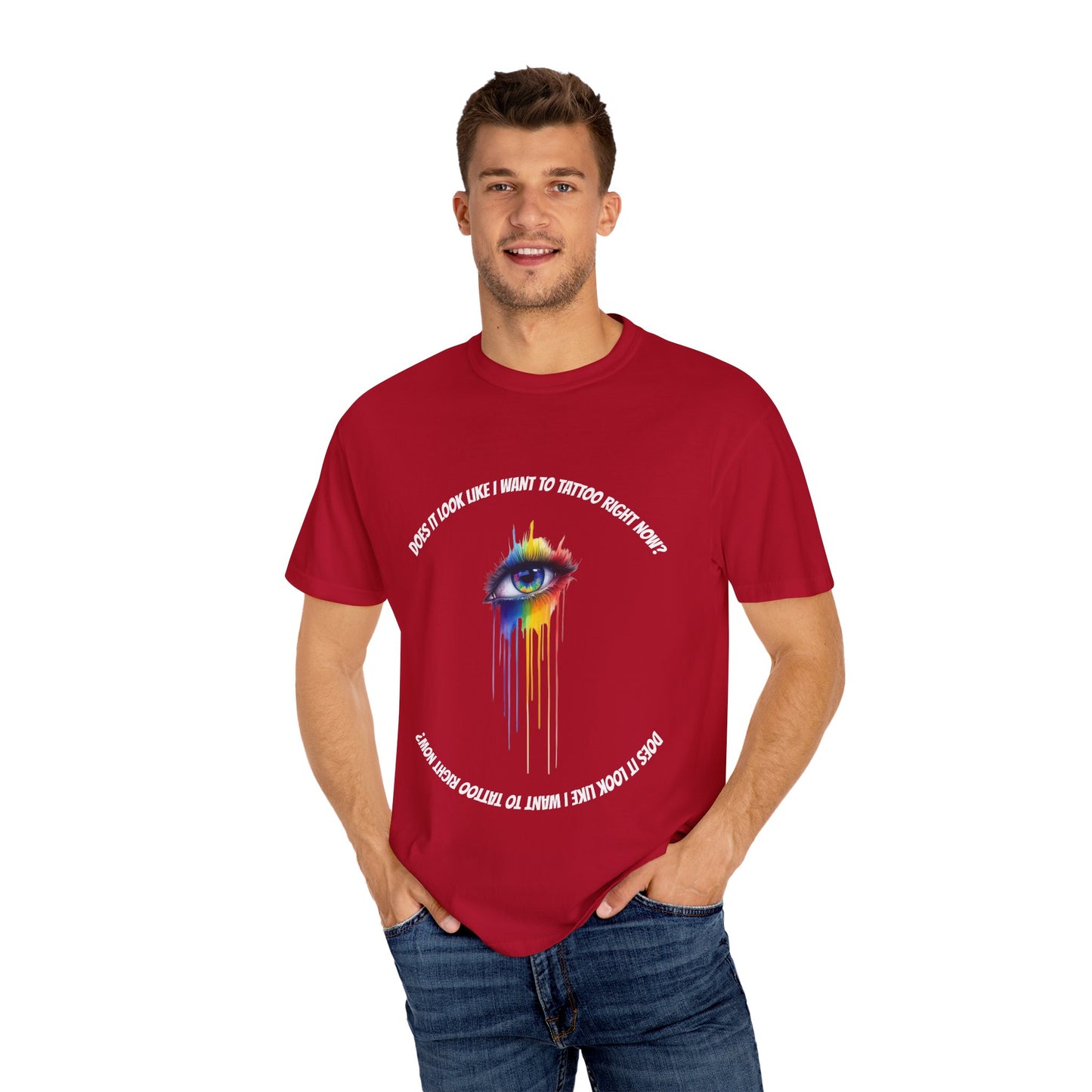 Vibrant Eye Art T-Shirt | Unisex Garment-Dyed Tee, Artistic Apparel, Colorful Fashion, Unique Gift, Everyday Wear