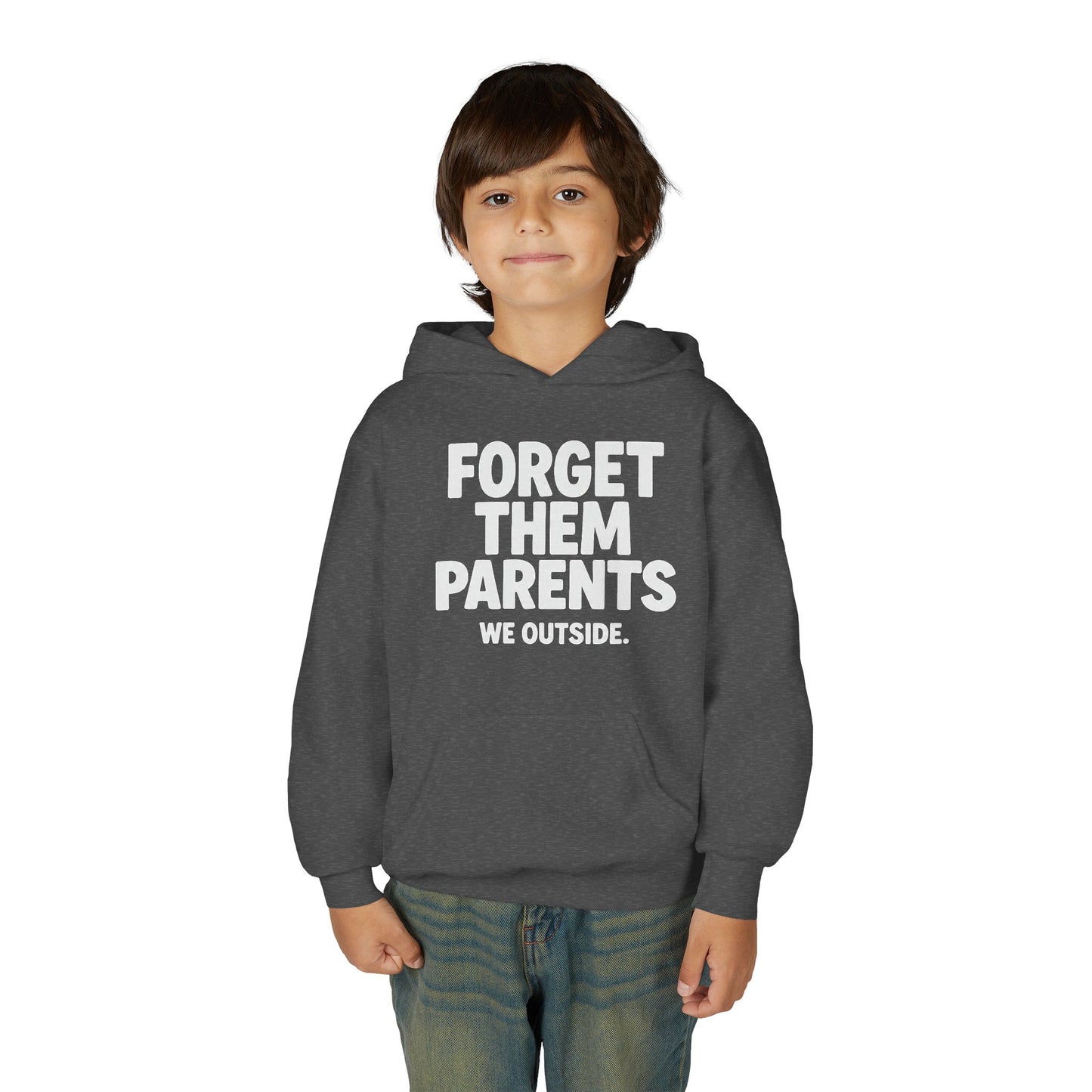 Youth Hoodie - Forget Them Parents, Funny Sweatshirt, Kids Hoodie, Outdoor Adventure, Gift for Teens, Casual Wear