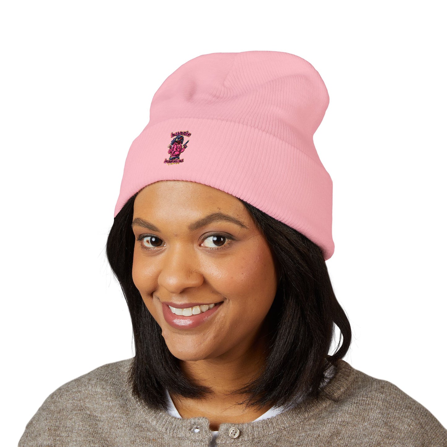 Stylish Cuffed Beanie - Embroidered Cozy Hat, Winter Accessory, Gifts for Her, Unisex Beanie, Perfect for Cold Days