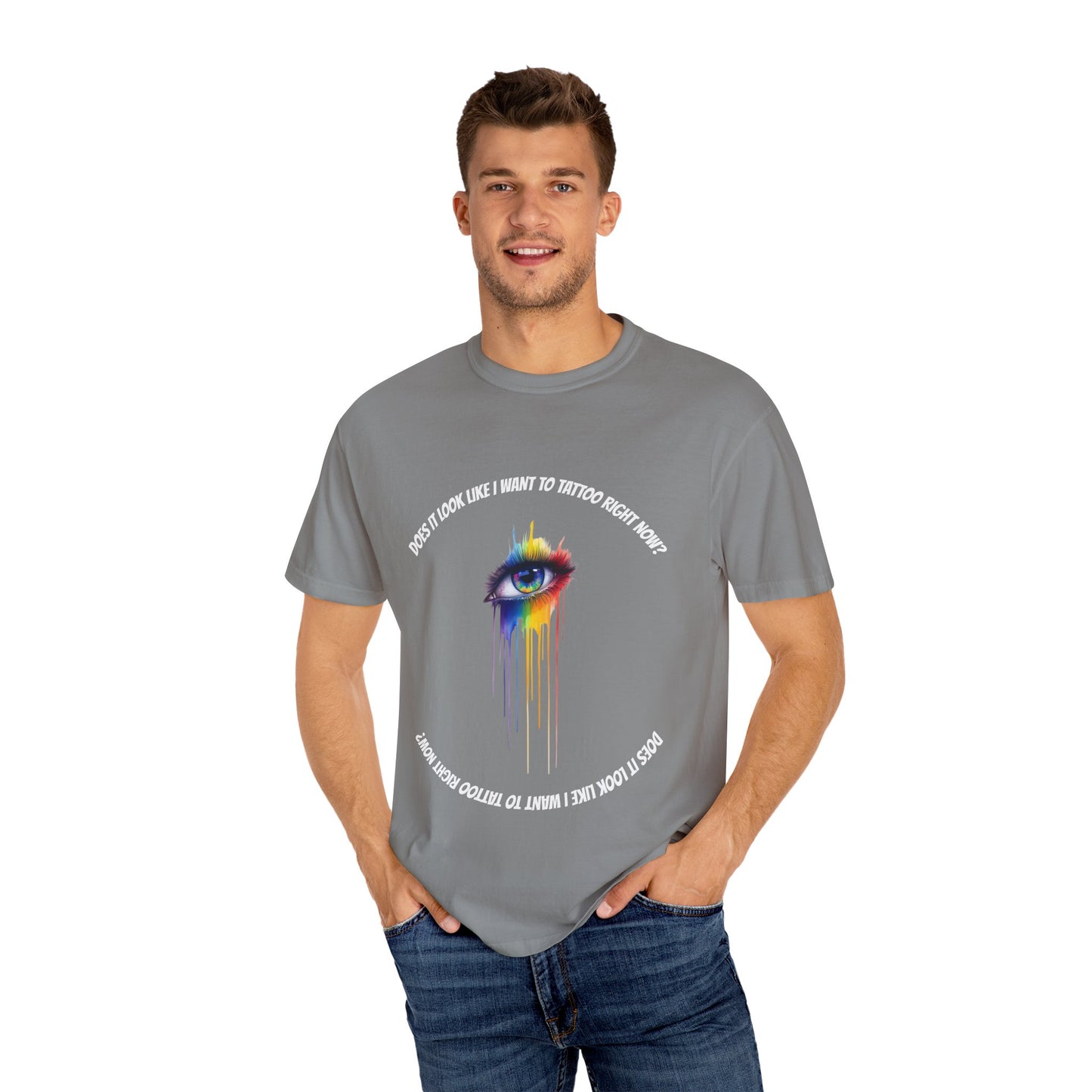Vibrant Eye Art T-Shirt | Unisex Garment-Dyed Tee, Artistic Apparel, Colorful Fashion, Unique Gift, Everyday Wear