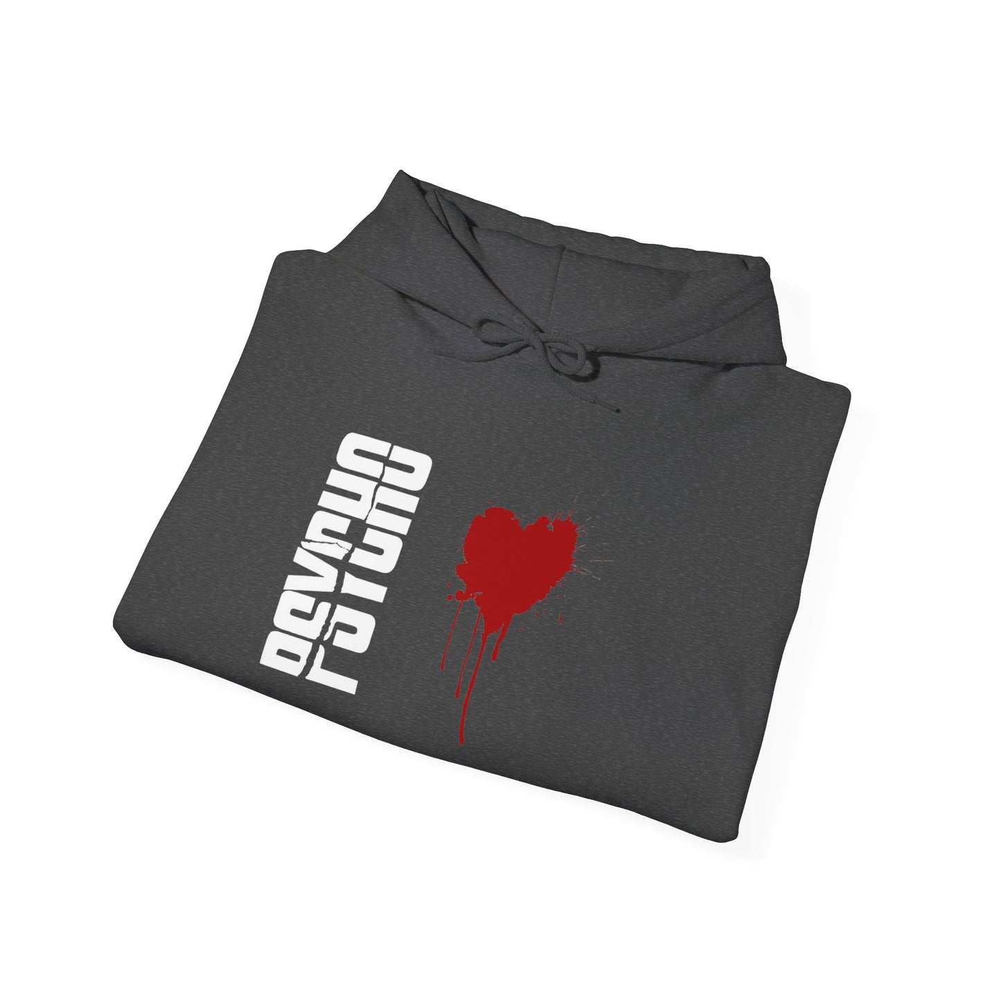 Heartfelt Drip Hoodie | Unisex Heavy Blend Sweatshirt, Cozy Gift, Black Hoodie, Casual Attire, Streetwear Style, Valentine's Day