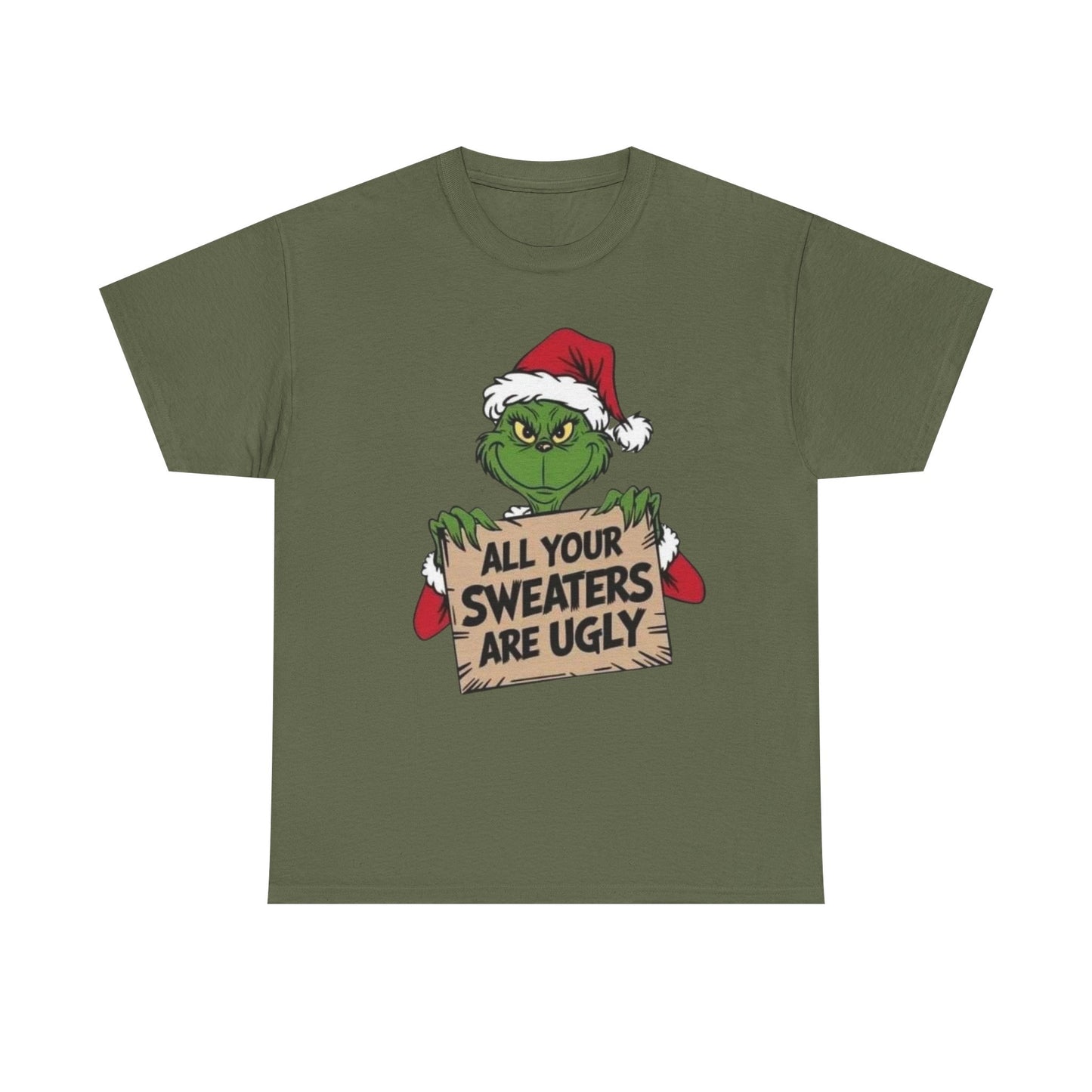 Grinchmas Ugly Sweater Tee, Christmas T-Shirt, Holiday Gift, Funny Tee, Unisex Cotton Shirt, Christmas Party, Grinch Lovers