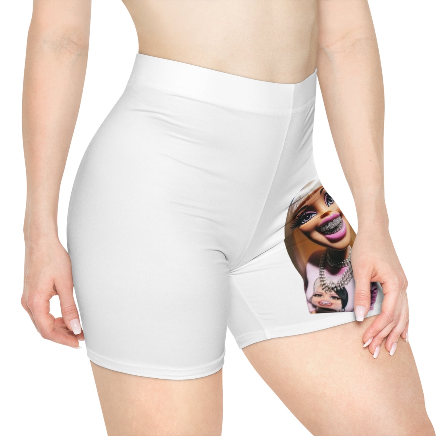 Stylish Women's Biker Shorts, Fun Print, Activewear, Workout Gear, Summer Outfit, Casual Wear