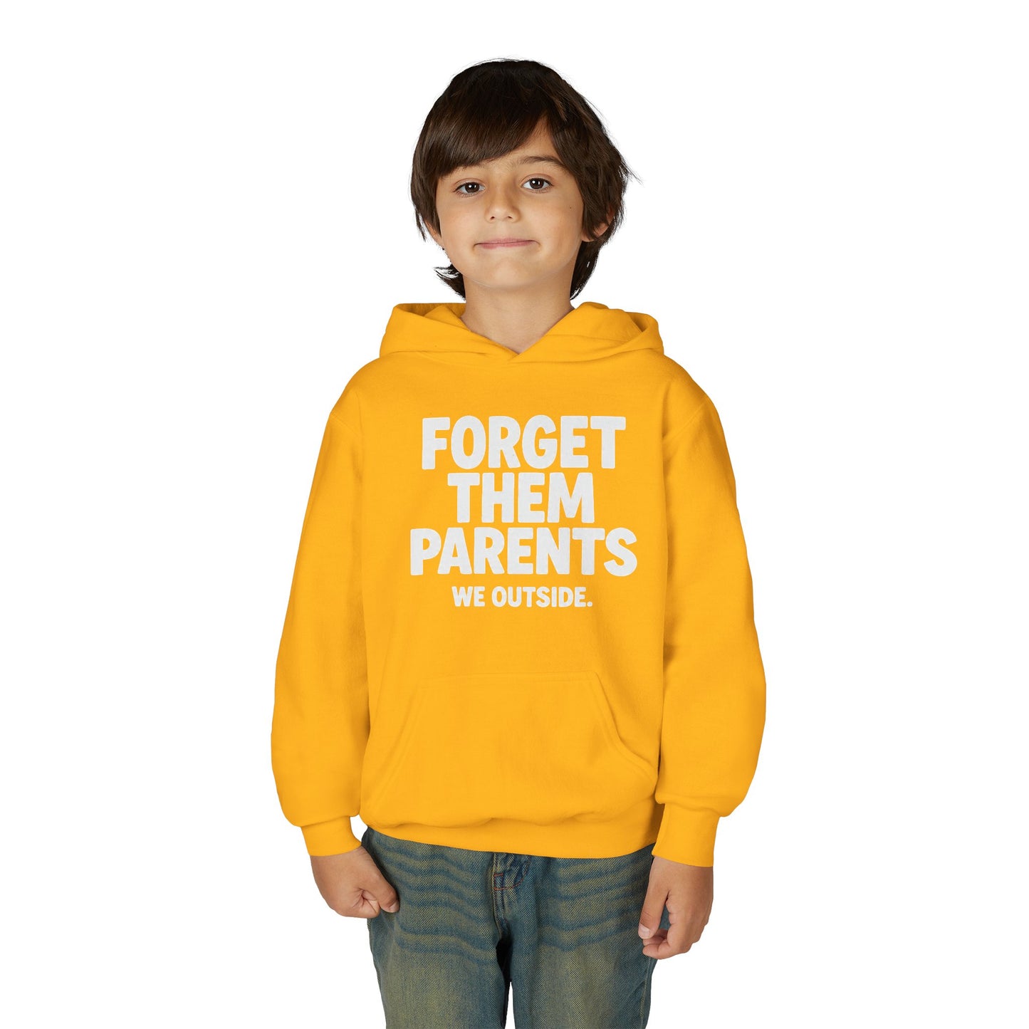 Youth Hoodie - Forget Them Parents, Funny Sweatshirt, Kids Hoodie, Outdoor Adventure, Gift for Teens, Casual Wear