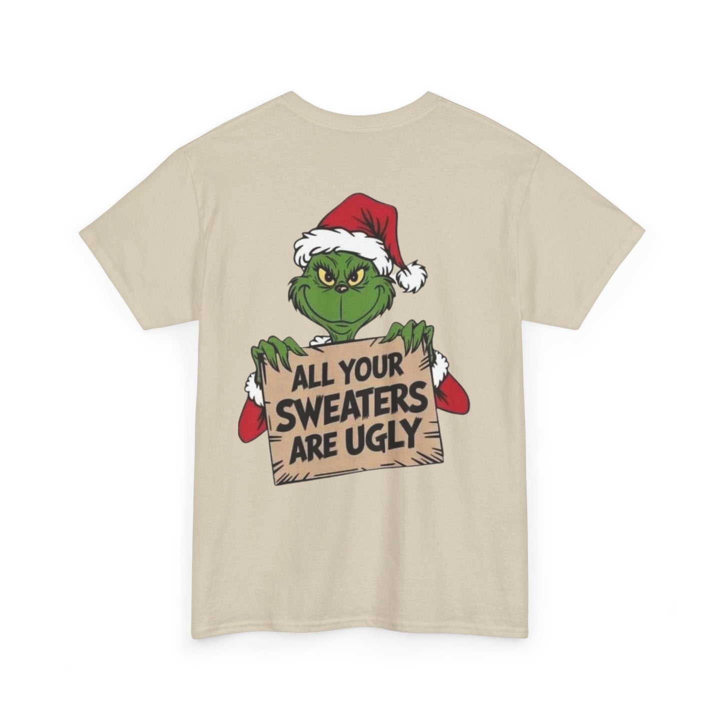 Grinchmas Ugly Sweater Tee, Christmas T-Shirt, Holiday Gift, Funny Tee, Unisex Cotton Shirt, Christmas Party, Grinch Lovers