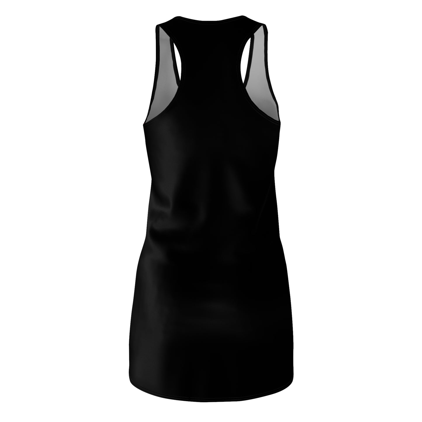 Psycho Heart Women's Racerback Dress, Black Dress with Graphic, Summer Party Outfit, Edgy Fashion, Gift for Her