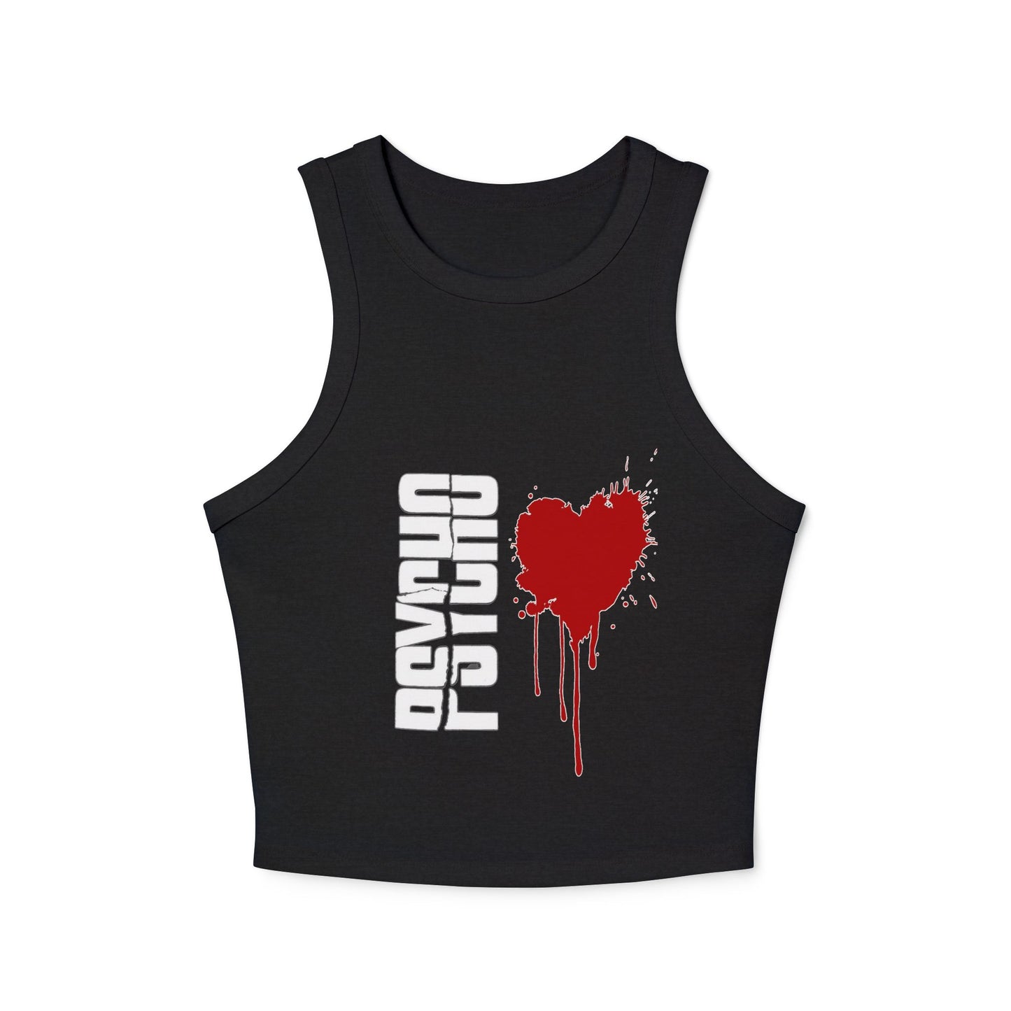 Chic Graphic Crop Tank Top - Heart Splash, Casual Wear, Summer Fashion, Festival Outfit, Trendy Gift