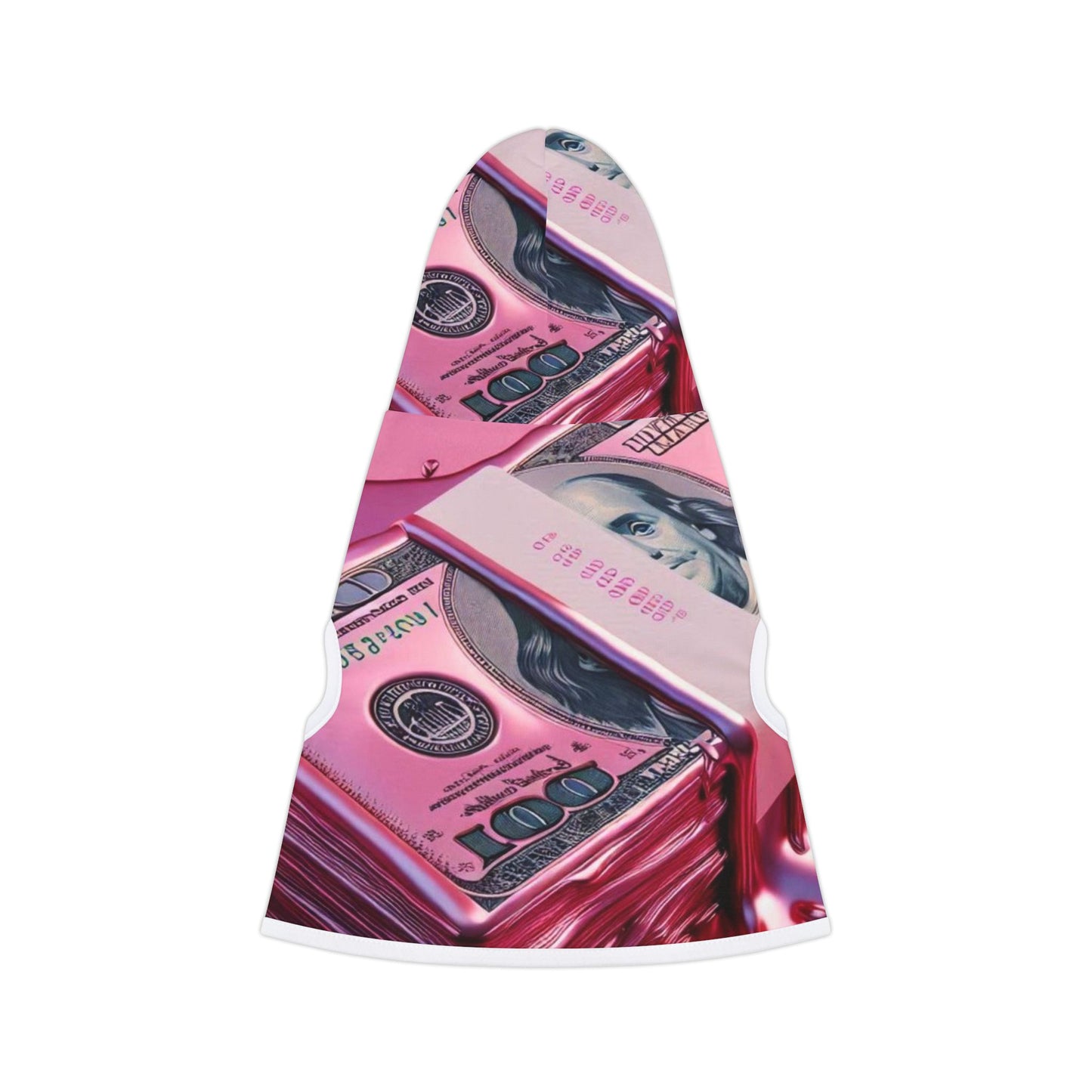 Glamorous Pet Hoodie for Fashionable Pups, Trendy Dog Apparel, Pet Fashion, Pink Money Design, Cozy Hoodie for Dogs and Cats