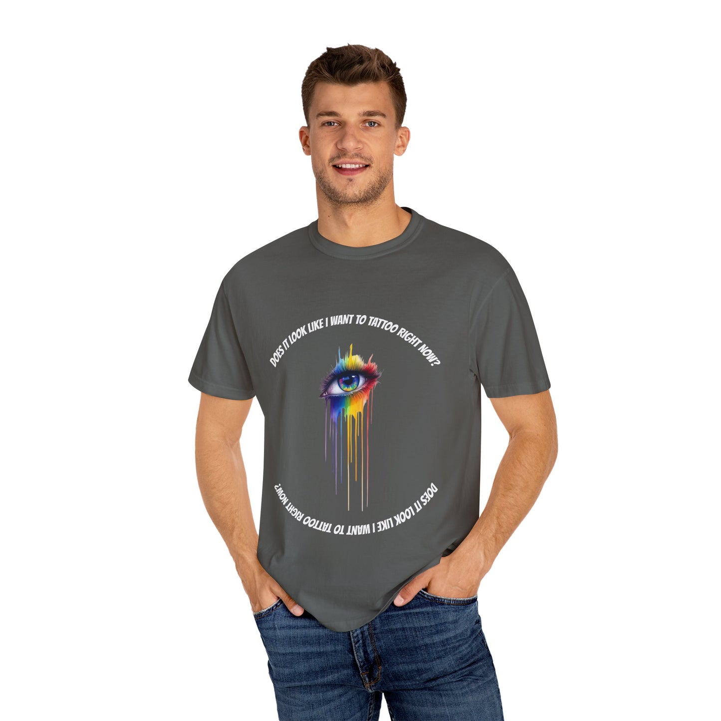 Vibrant Eye Art T-Shirt | Unisex Garment-Dyed Tee, Artistic Apparel, Colorful Fashion, Unique Gift, Everyday Wear