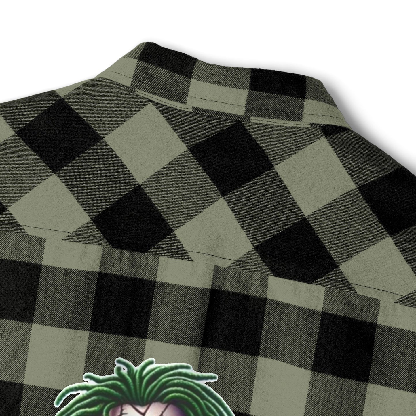 Chic Unisex Flannel Shirt with Graphic Design, Casual Wear, Perfect for Fall, Streetwear Fashion, Halloween & Everyday Style