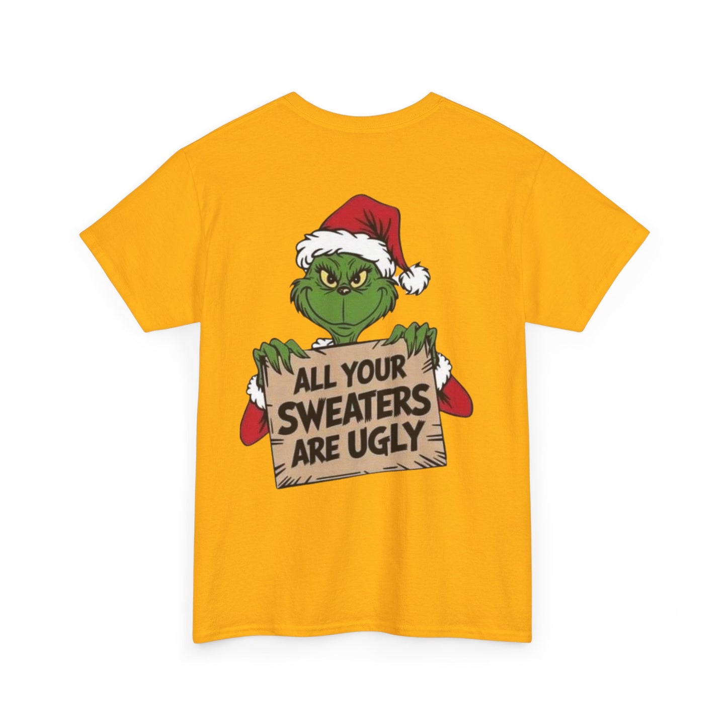 Grinchmas Ugly Sweater Tee, Christmas T-Shirt, Holiday Gift, Funny Tee, Unisex Cotton Shirt, Christmas Party, Grinch Lovers