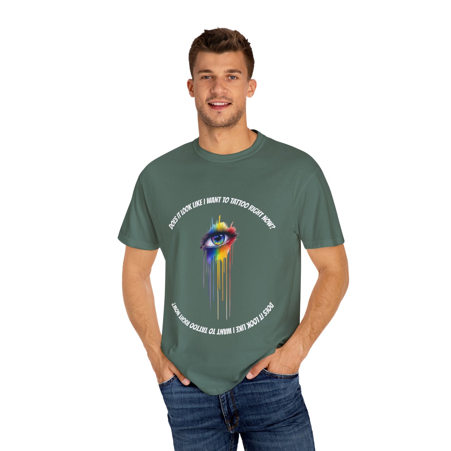 Vibrant Eye Art T-Shirt | Unisex Garment-Dyed Tee, Artistic Apparel, Colorful Fashion, Unique Gift, Everyday Wear