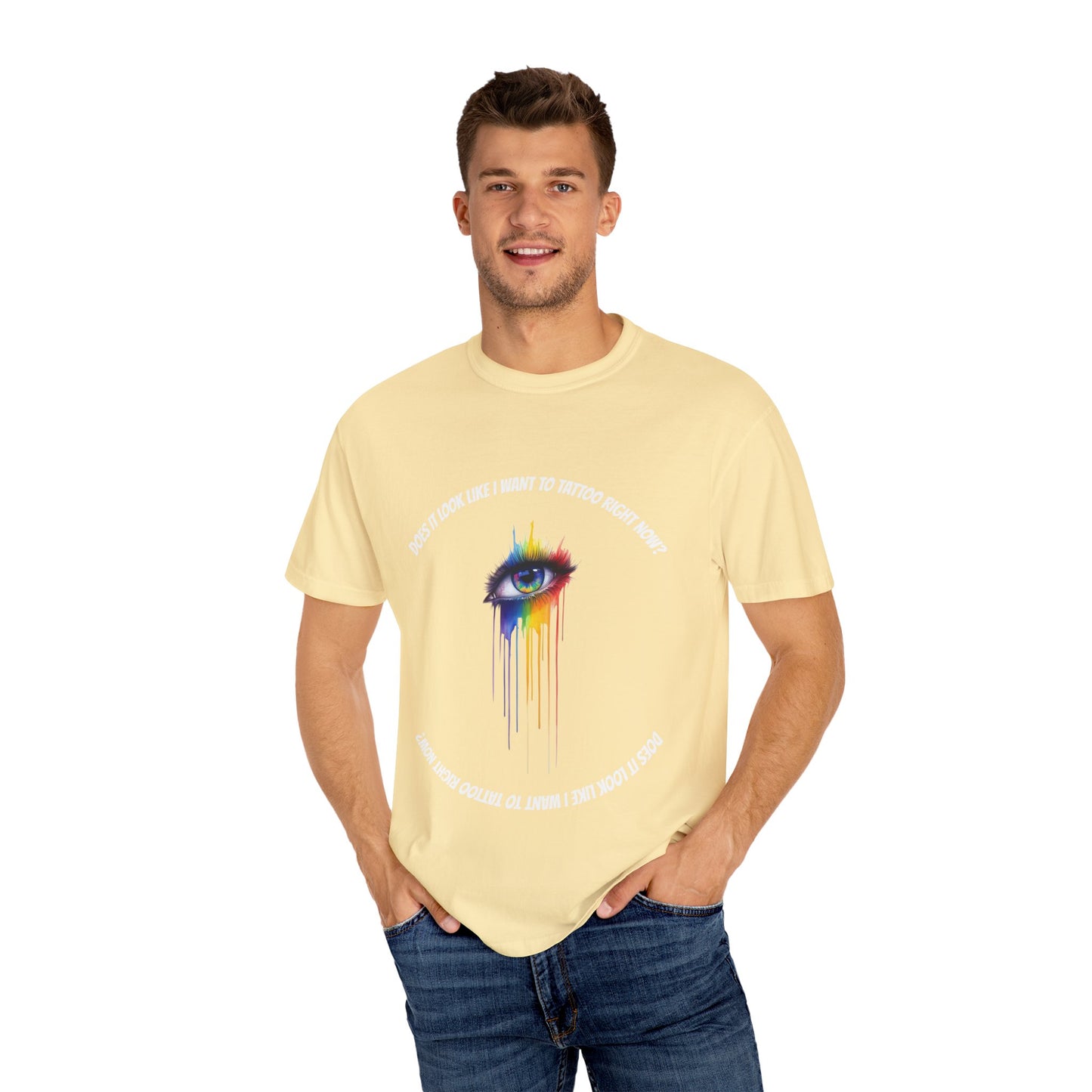 Vibrant Eye Art T-Shirt | Unisex Garment-Dyed Tee, Artistic Apparel, Colorful Fashion, Unique Gift, Everyday Wear