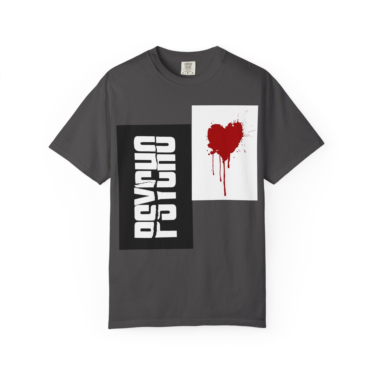 Psycho Heart Graphic T-shirt, Cool Unisex Tee, Casual Streetwear, Gift for Him or Her, Halloween Apparel, Edgy Fashion Statement