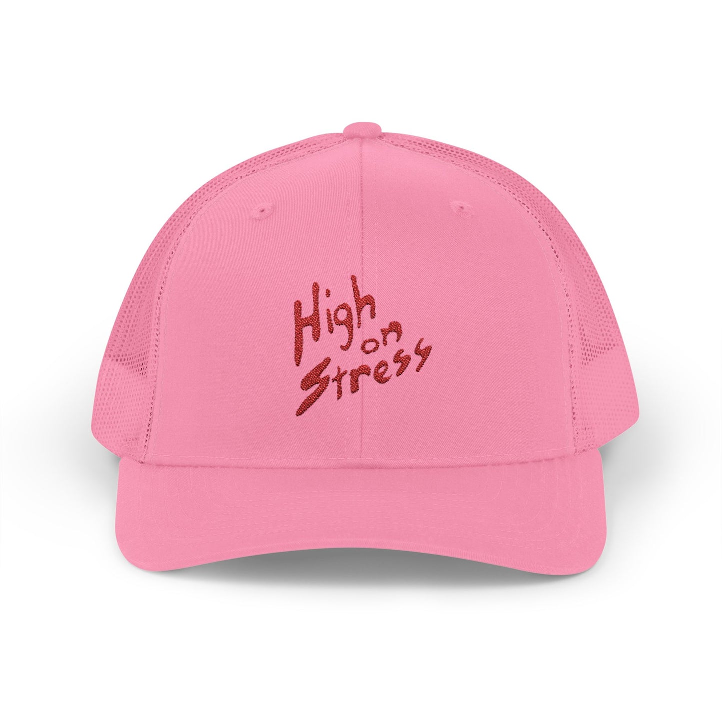 High on Stress Snapback Trucker Cap, Funny Cap for Stress Relief, Quirky Gift for Gamers, Casual Streetwear, Summer Essentials