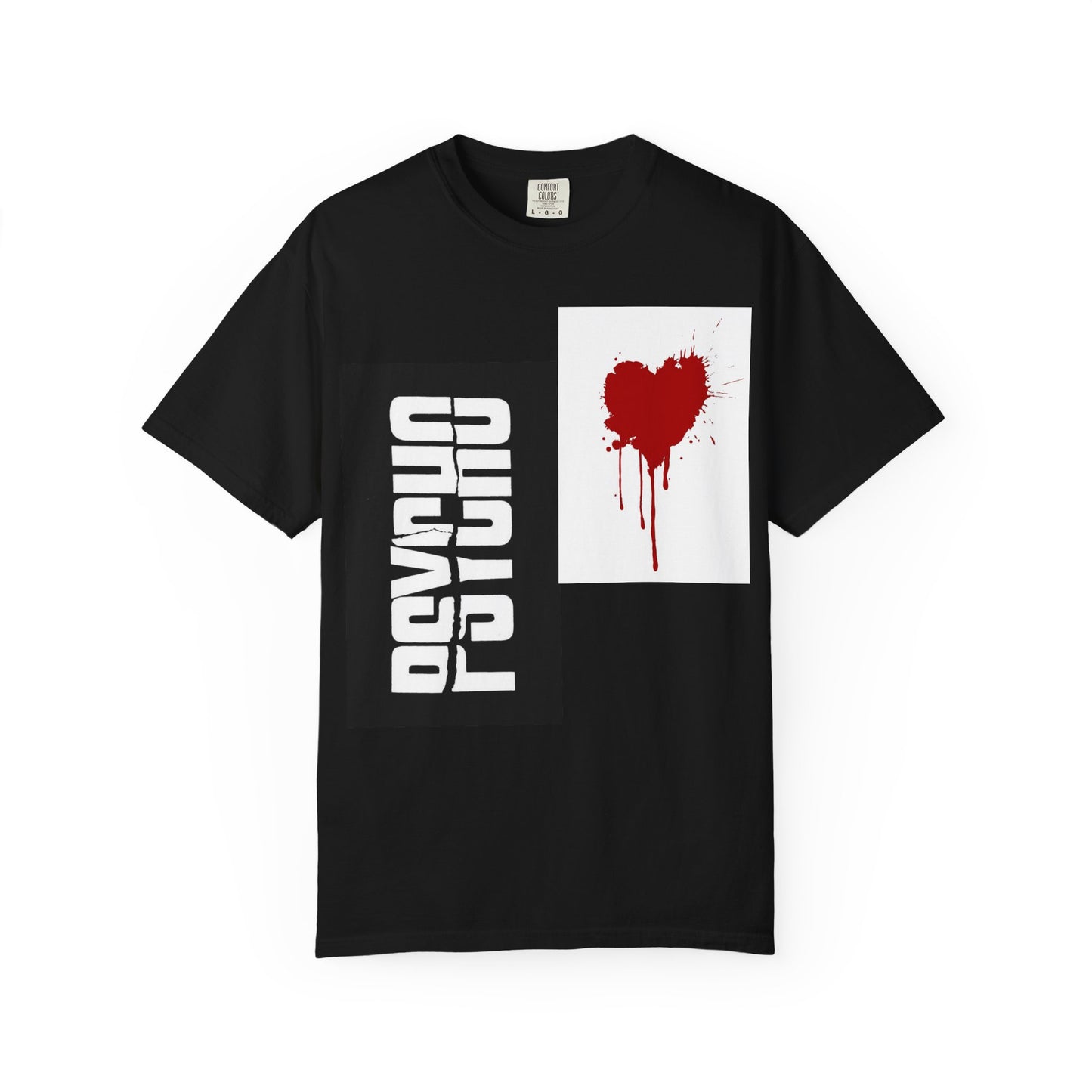 Psycho Heart Graphic T-shirt, Cool Unisex Tee, Casual Streetwear, Gift for Him or Her, Halloween Apparel, Edgy Fashion Statement