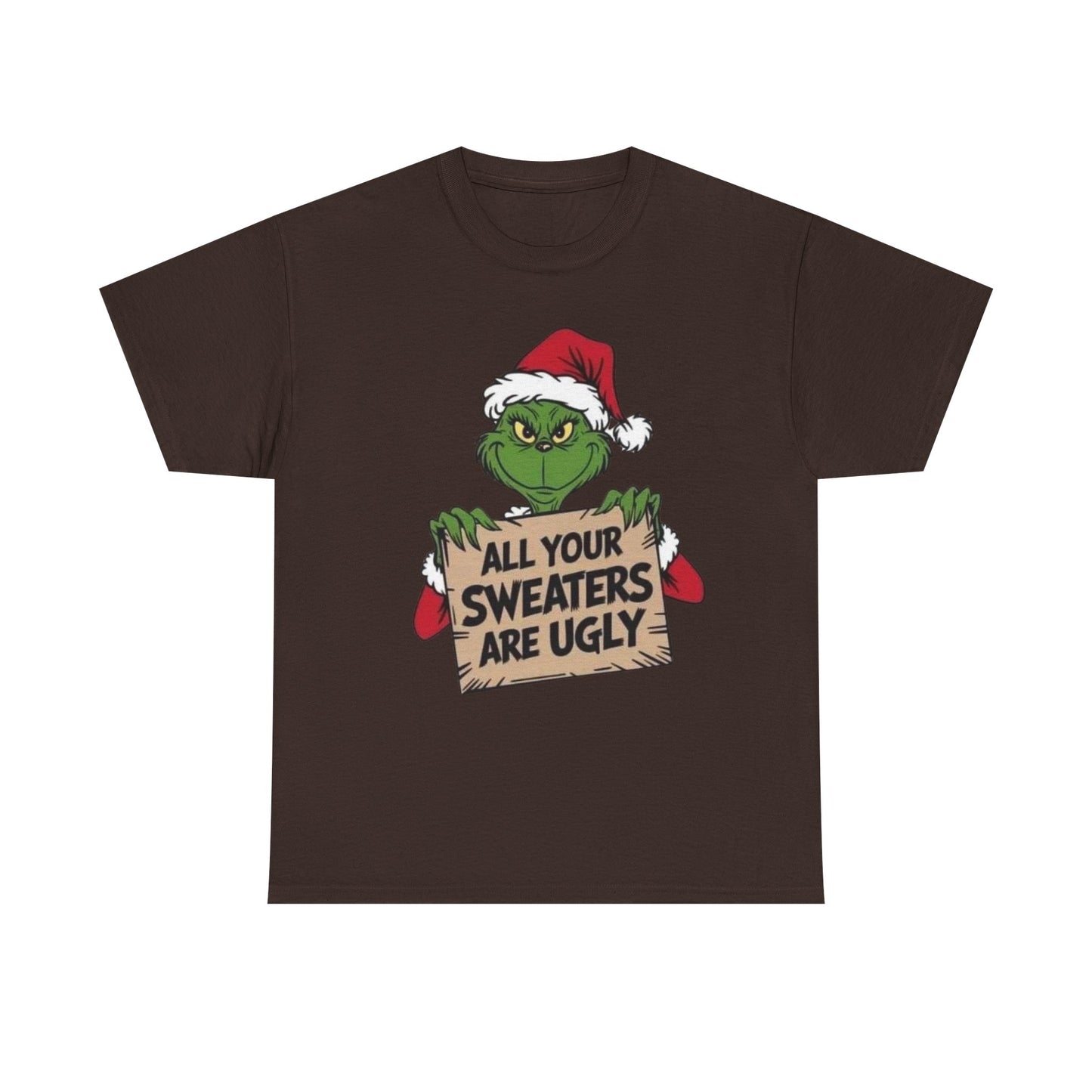 Grinchmas Ugly Sweater Tee, Christmas T-Shirt, Holiday Gift, Funny Tee, Unisex Cotton Shirt, Christmas Party, Grinch Lovers