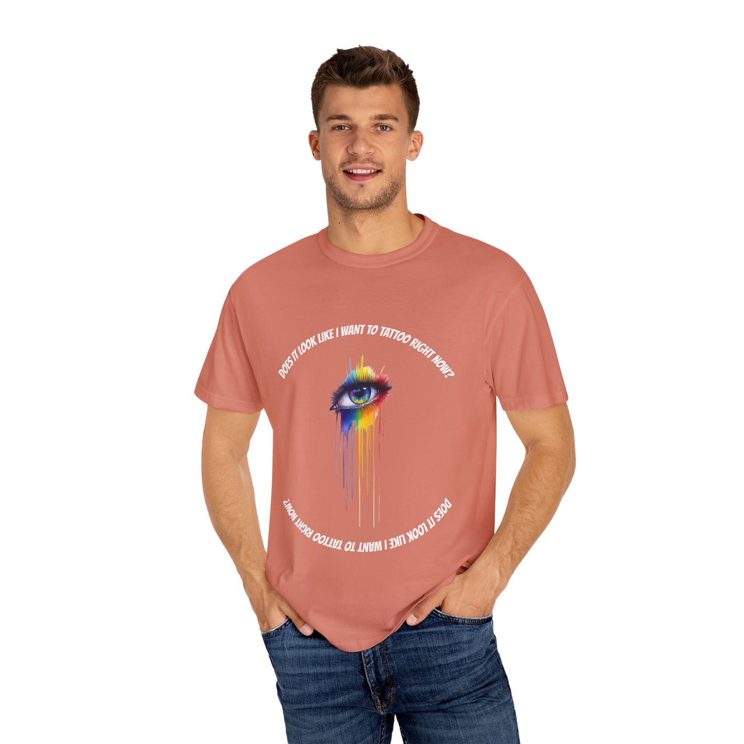 Vibrant Eye Art T-Shirt | Unisex Garment-Dyed Tee, Artistic Apparel, Colorful Fashion, Unique Gift, Everyday Wear