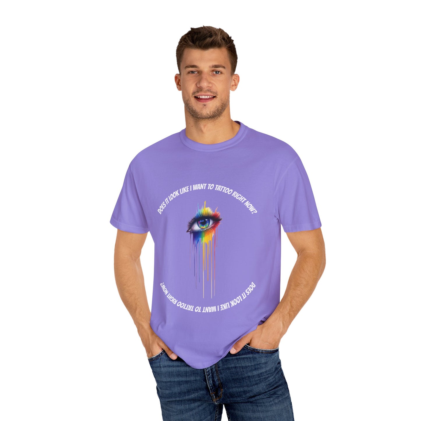 Vibrant Eye Art T-Shirt | Unisex Garment-Dyed Tee, Artistic Apparel, Colorful Fashion, Unique Gift, Everyday Wear