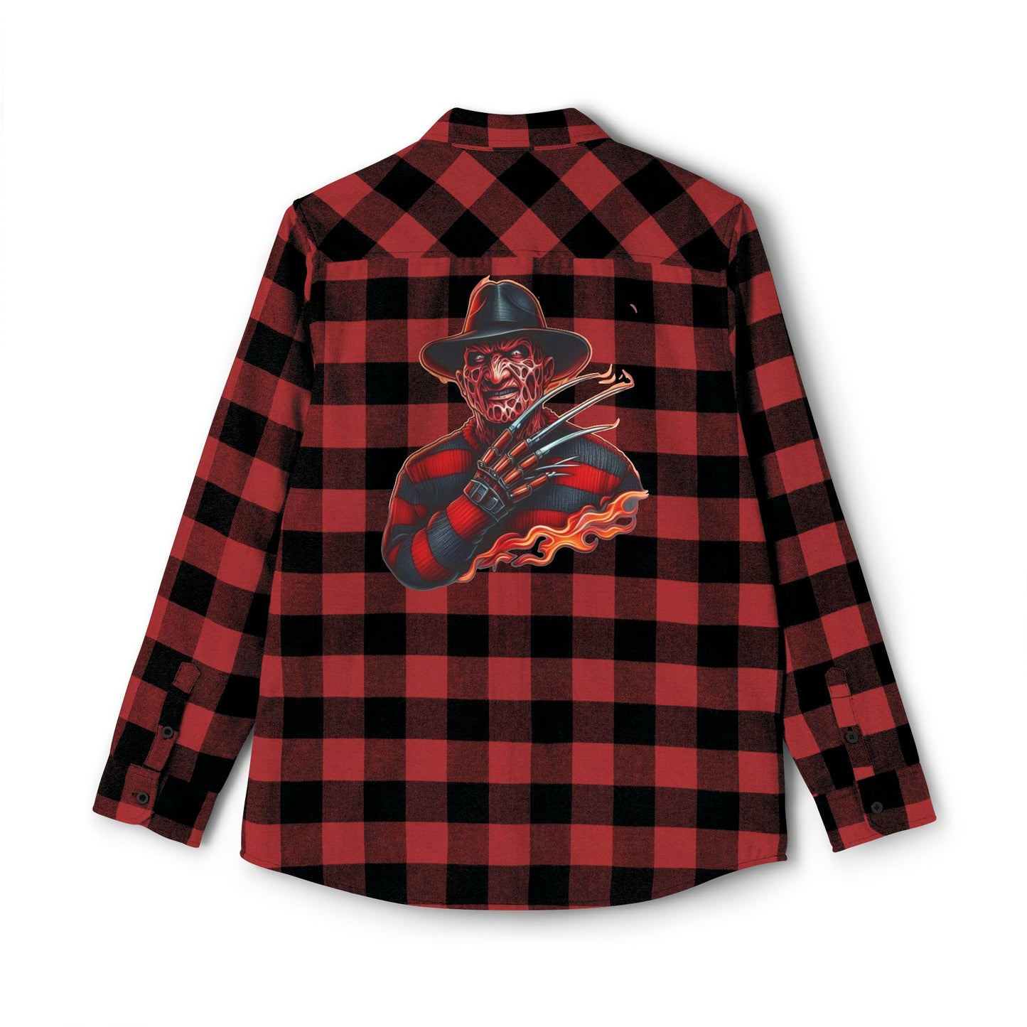 Freddy Krueger Flannel Shirt, Unisex Plaid Shirt, Horror Halloween Apparel, Cozy Casual Wear, Fall Outfits, Movie Lover Gift
