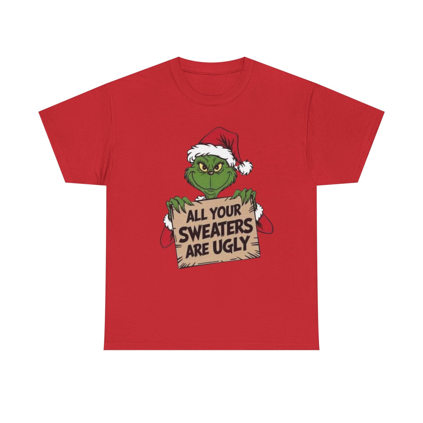 Grinchmas Ugly Sweater Tee, Christmas T-Shirt, Holiday Gift, Funny Tee, Unisex Cotton Shirt, Christmas Party, Grinch Lovers