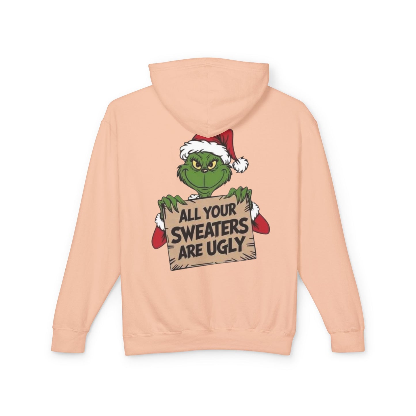 Grinch-Inspired Holiday Hoodie, Cozy Grinch Sweatshirt, Christmas Gift, Ugly Sweater Party Apparel, Unisex Lightweight Hoodie